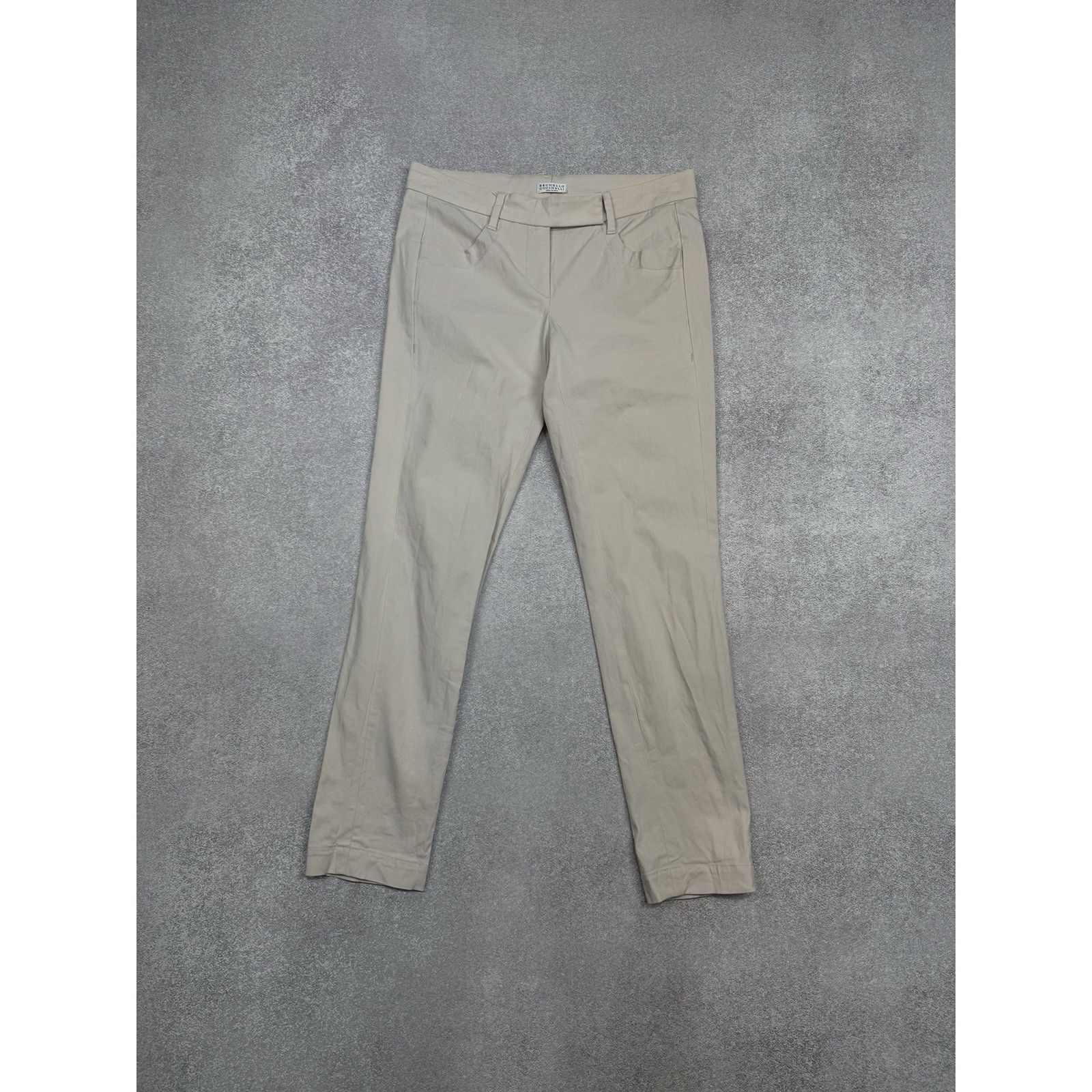 Brunello Cucinelli Brunello Cucinelli Womens Cotton Formal Skinny Trouser Pants Size 27" / US 4 / IT 40 - 1 Thumbnail