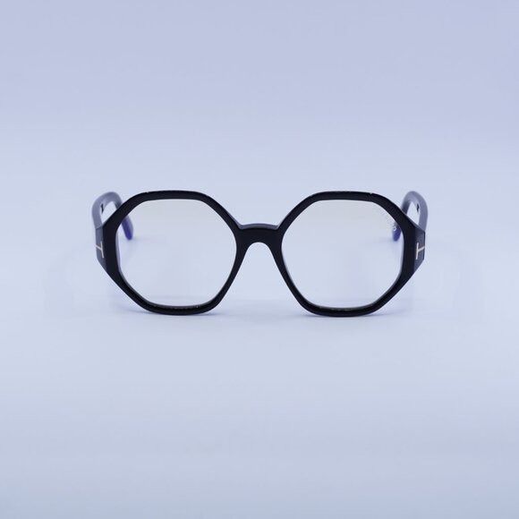 Tom Ford Tom Ford FT5967-B 001 Eyeglasses Black 53mm Geometric Frame Size ONE SIZE - 4 Thumbnail
