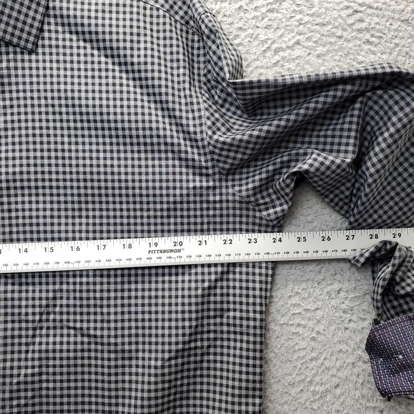Egara Egara Shirt Mens XL Multi Checkered Non-Iron Roll Cuff Long Sleeve Button Down Size US XL / EU 56 / 4 - 4 Thumbnail