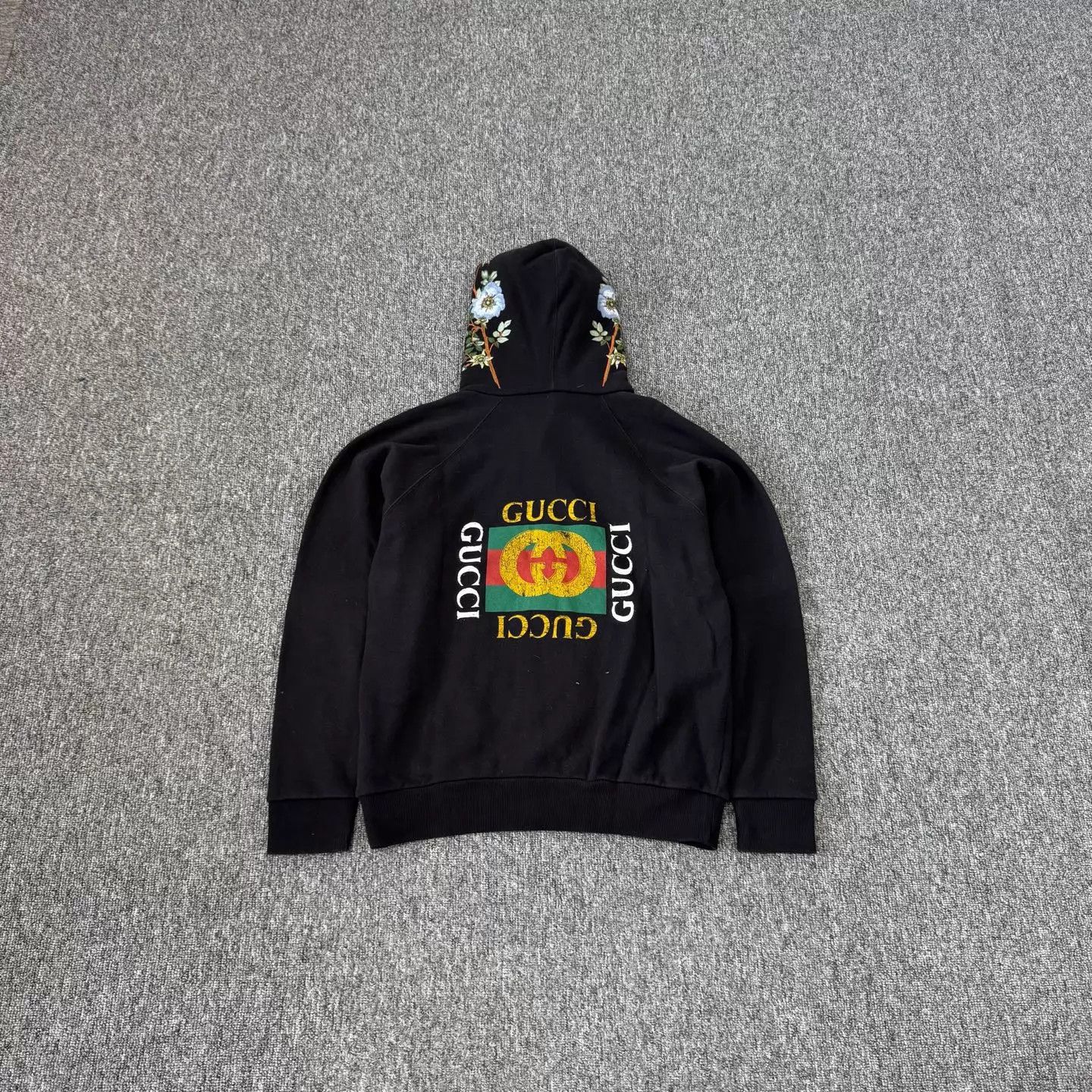 Gucci Gucci Floral Embroidered Double G Logo Zip Hoodie S 99 New Size US S / EU 44-46 / 1 - 2 Thumbnail