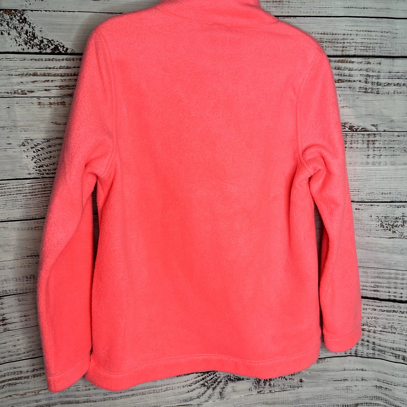 J.Crew J.Crew Coral Pink Fleece Snap Sweatshirt Funnel Neck Sm Size S / US 4 / IT 40 - 4 Thumbnail