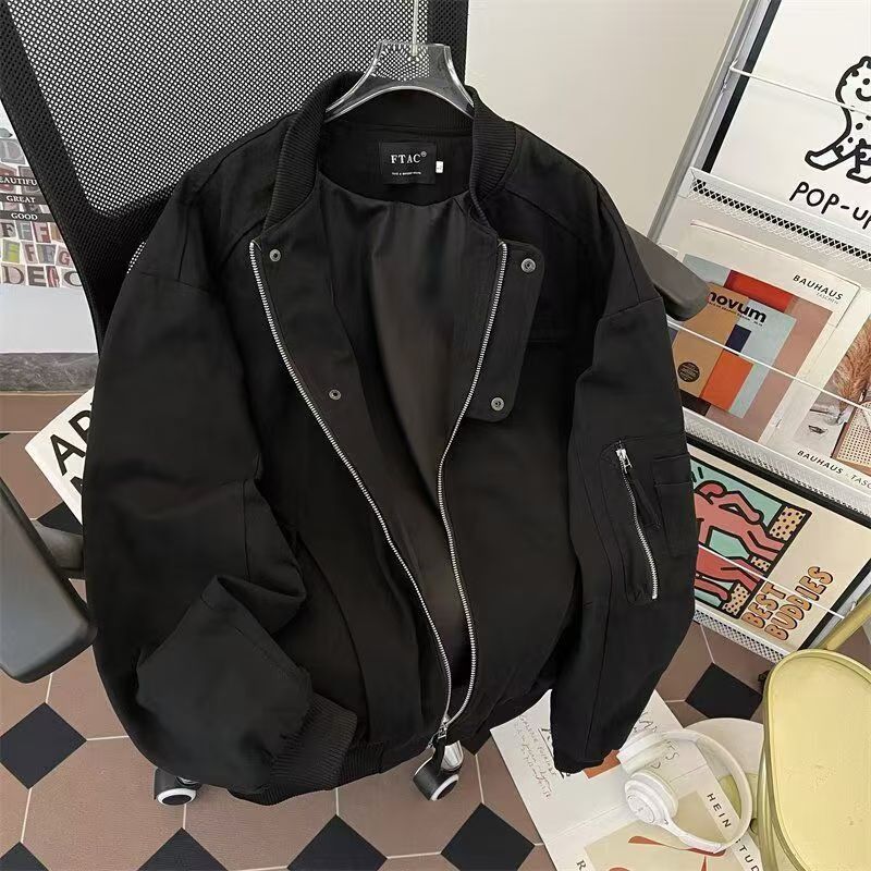 Vintage Black Utility Bomber Jacket Size US M / EU 48-50 / 2 - 2 Thumbnail