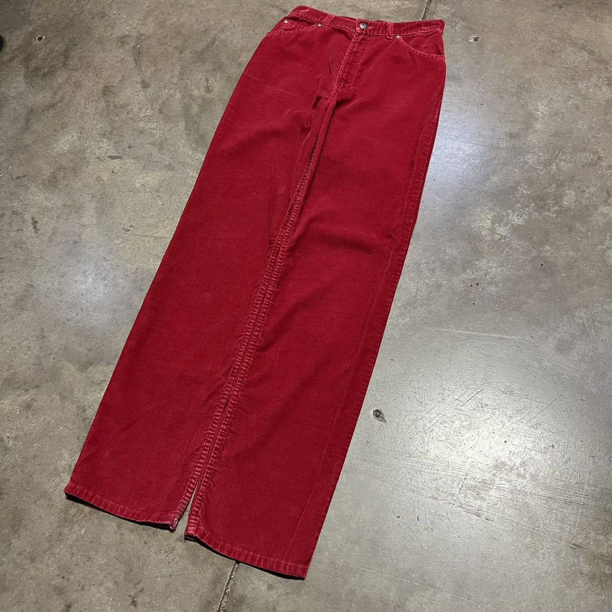 Levi's Vintage 70s Levi’s Red Corduroy Pants Straight Western USA Size US 27 - 6 Thumbnail