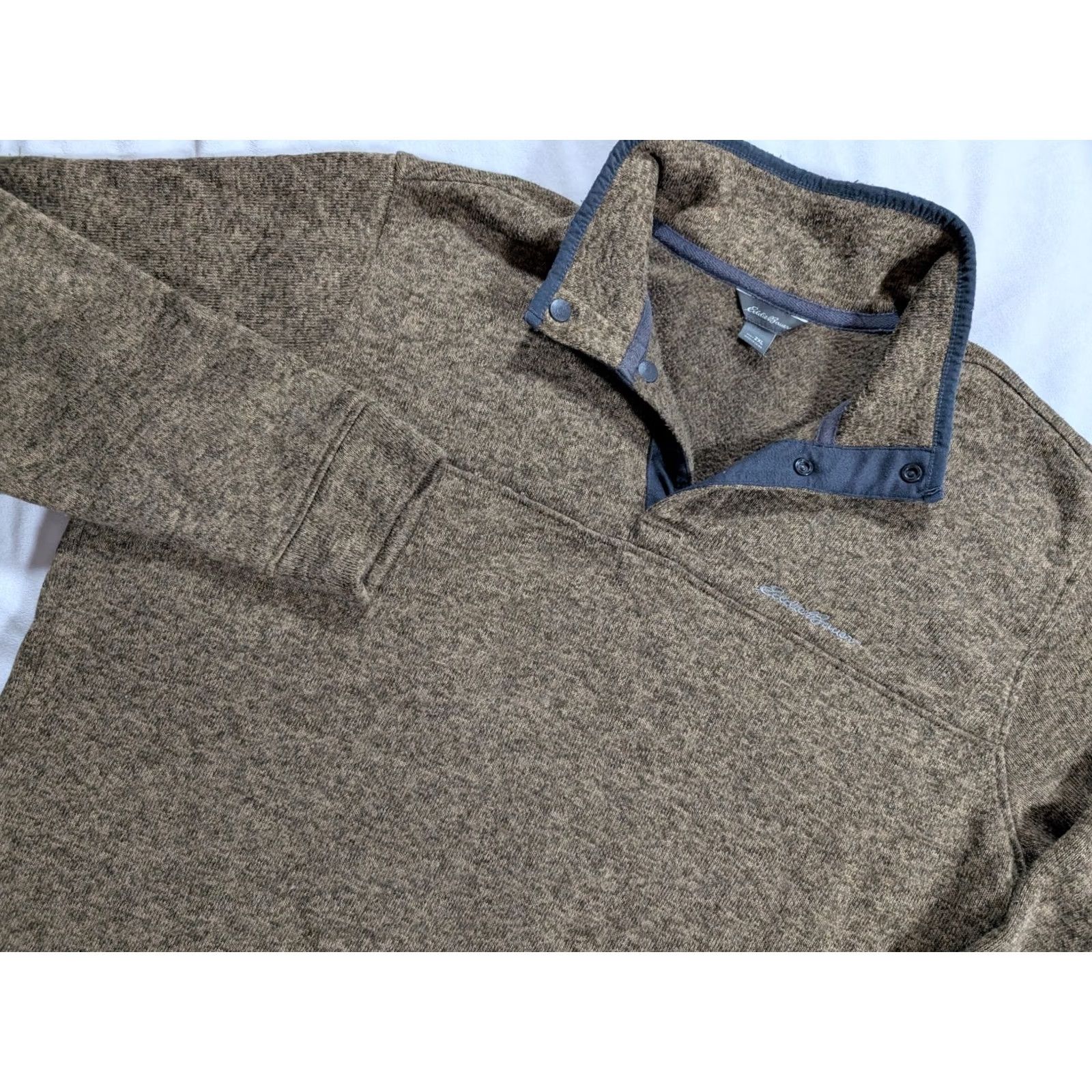 Eddie Bauer Eddie Bauer Mens Pullover Sweater 2XL Brown Outdoor Knit Mock Neck Casual Sweater Size US XXL / EU 58 / 5 - 2 Thumbnail