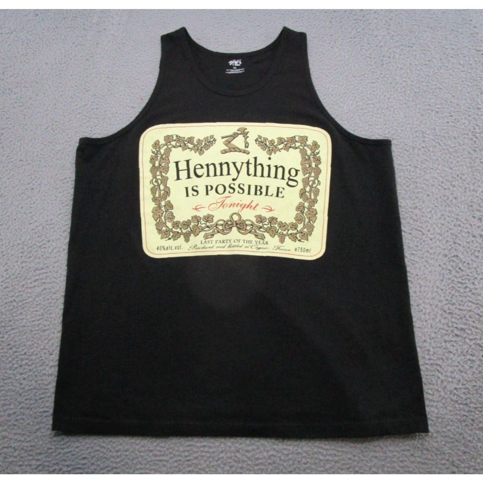 Vintage Y2K Shaka Wear Hennessy Graphic Hennything is Possible Tank Top Mens Size 2XL Size US XXL / EU 58 / 5 - 2 Thumbnail