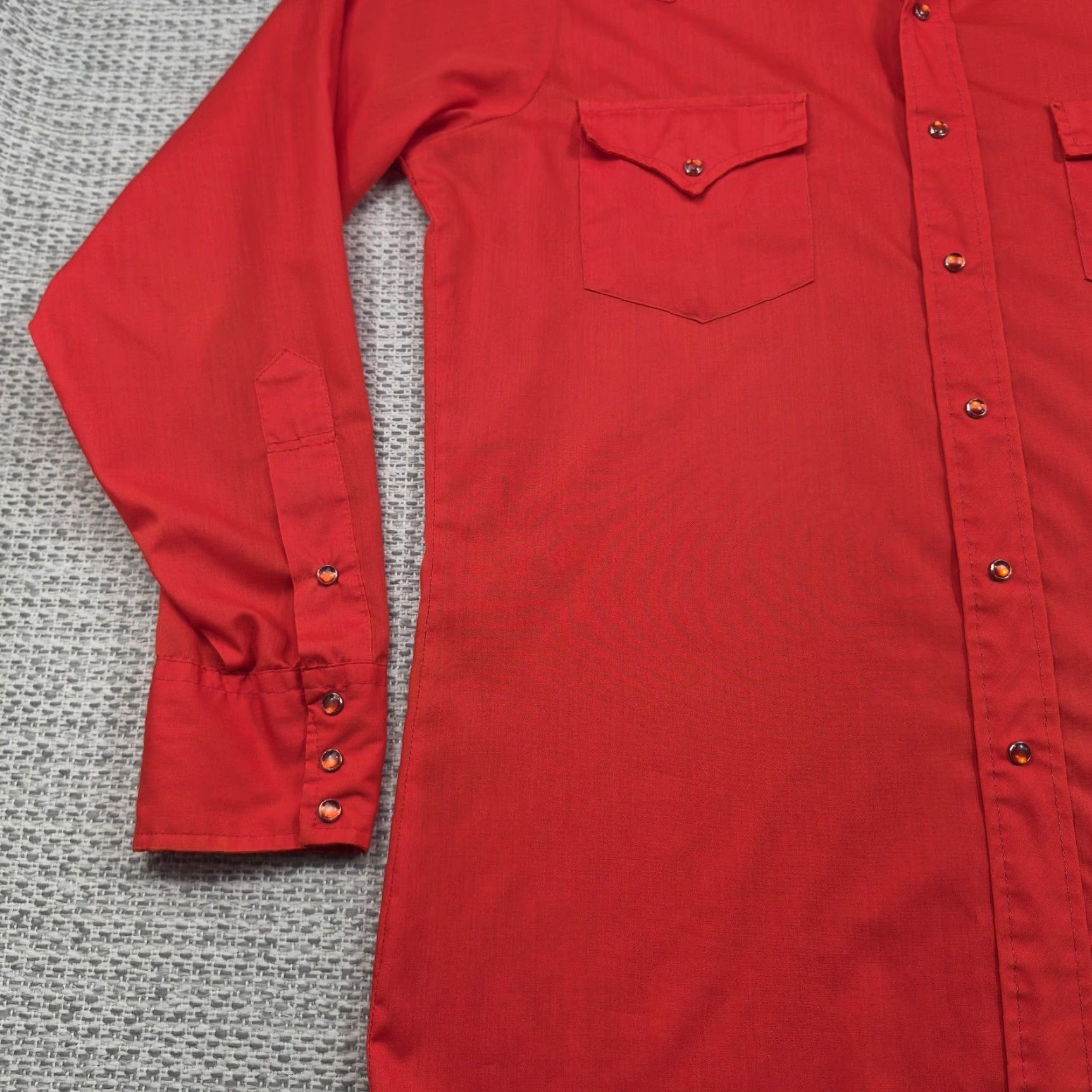 Vintage VINTAGE Dickson-Jenkins Pearl Snap Shirt Mens Large Red Western Cowboy 70s 80s Classic Retro USA Cowboy Shirt Mens Large Red Pearl Snap Western Shirt Size US L / EU 52-54 / 3 - 3 Thumbnail