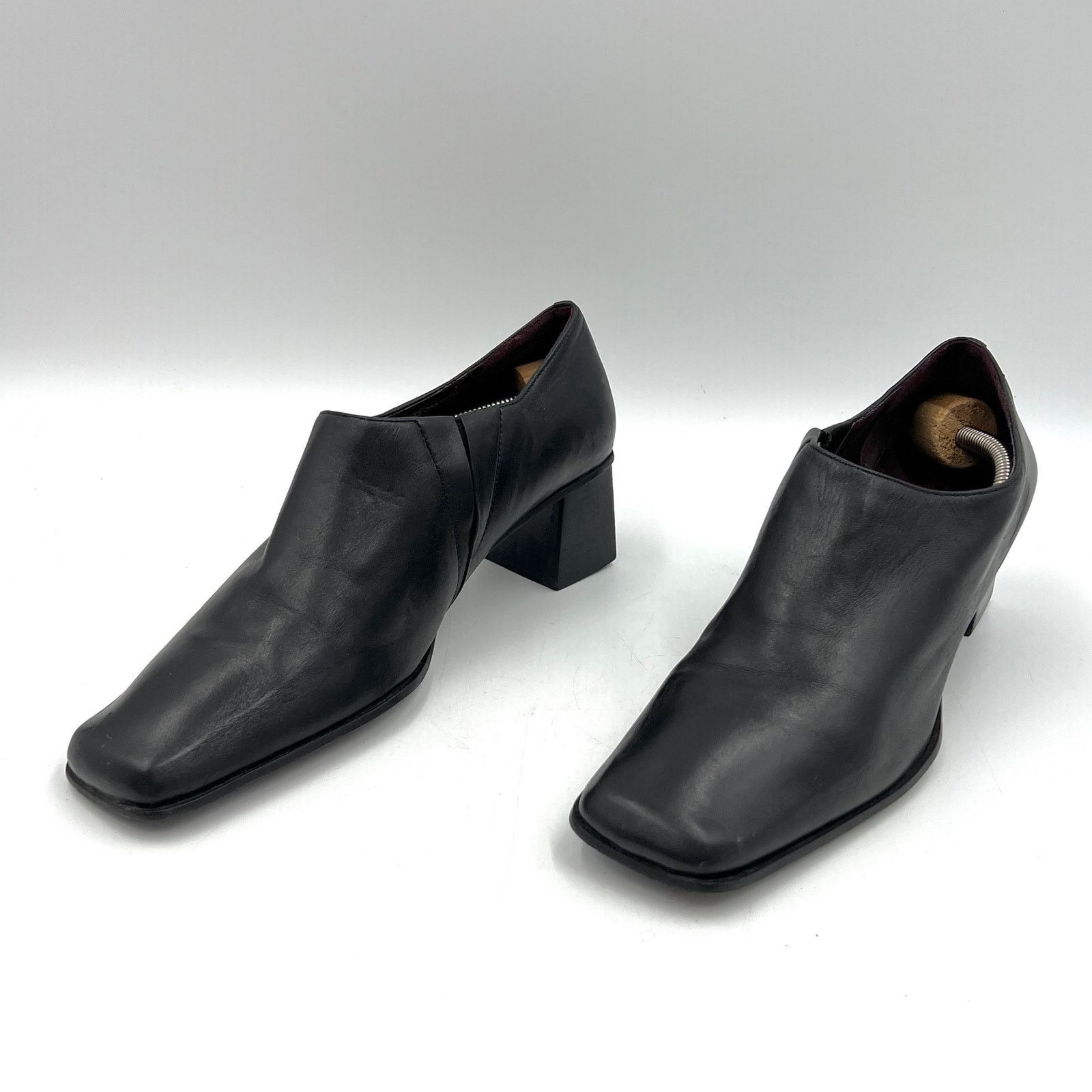 Nine West Vintage 90s Nine West Leather Pump Block Heel Square Toe Size US 8.5 / IT 38.5 - 5 Thumbnail