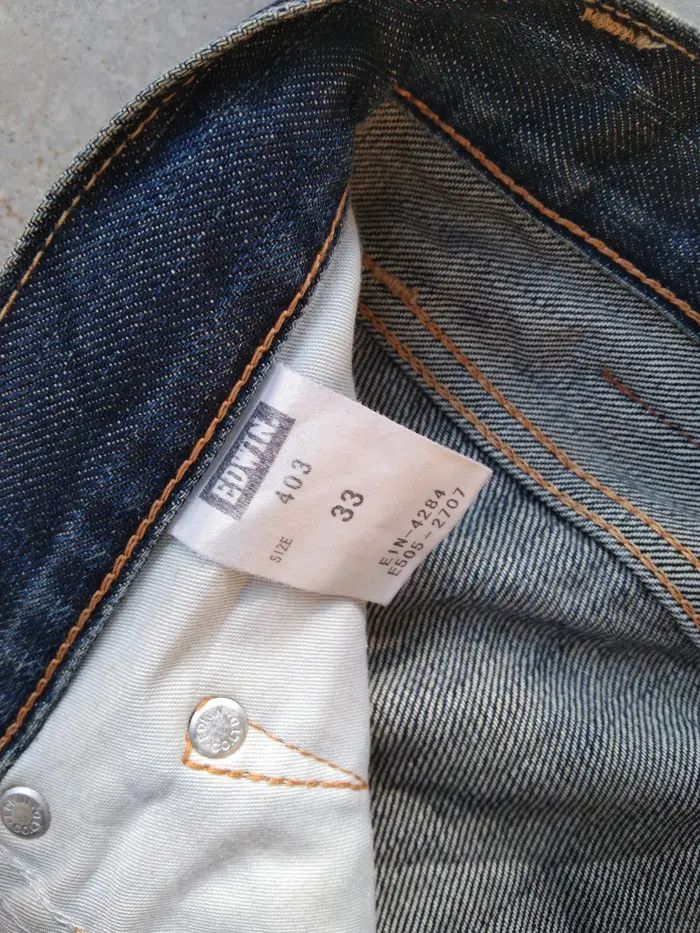 Japanese Brand × Jean × Vintage Vintage Edwin Rusty Wash Japan Distressed Jeans 33x31 Size US 33 - 7 Thumbnail