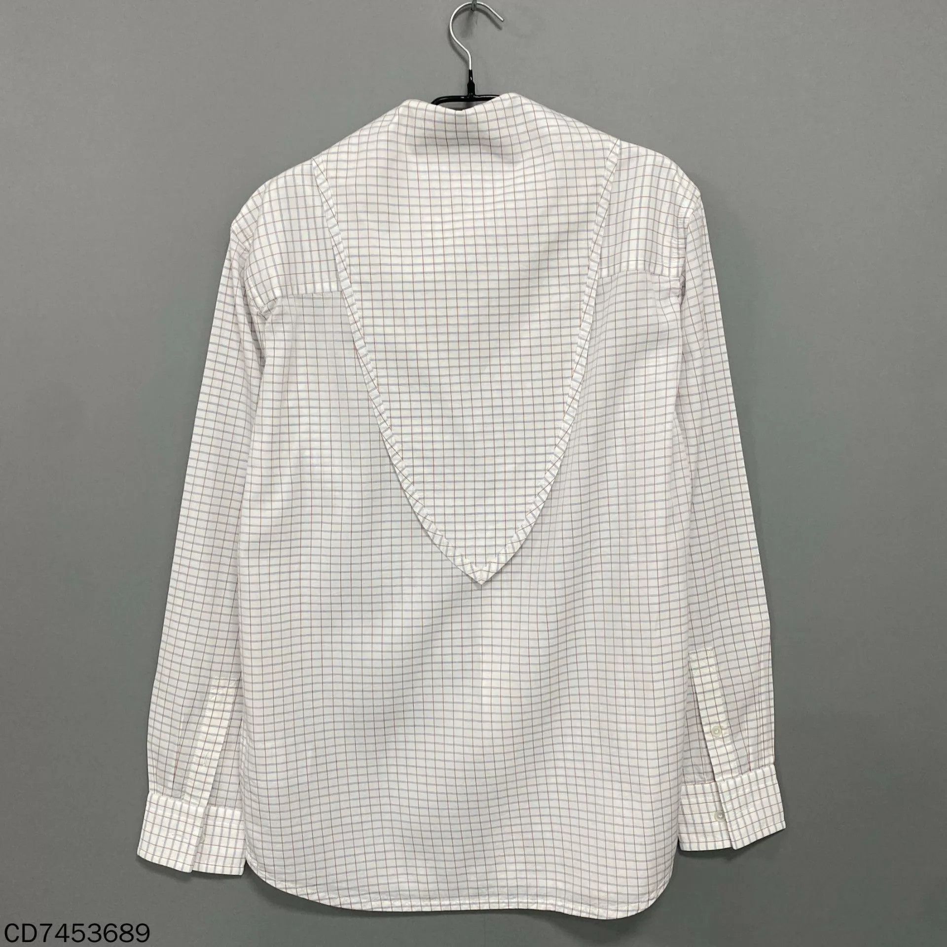 Bottega Veneta BOTTEGA VENETA white micro check neck French knot shirt Size M / US 6-8 / IT 42-44 - 3 Thumbnail