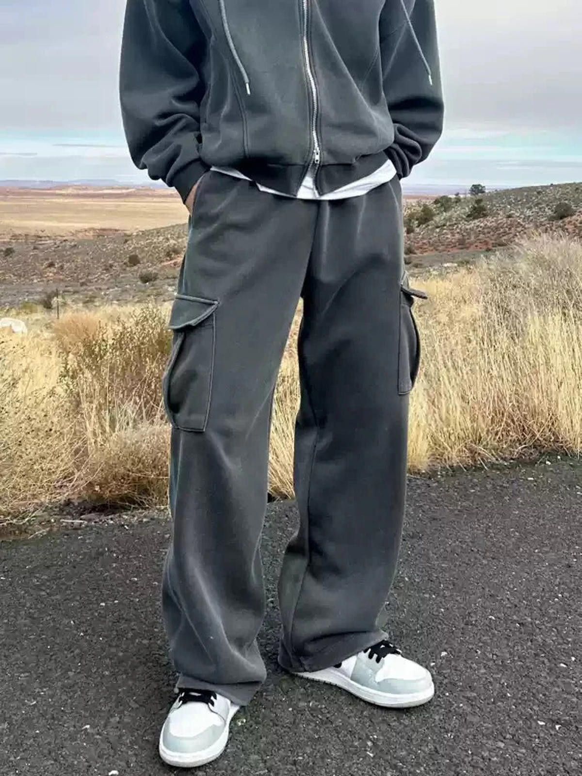 Vintage Cargo Grey Zip-up Hoodie/Sweatpants Size US 32 / EU 48 - 6 Thumbnail
