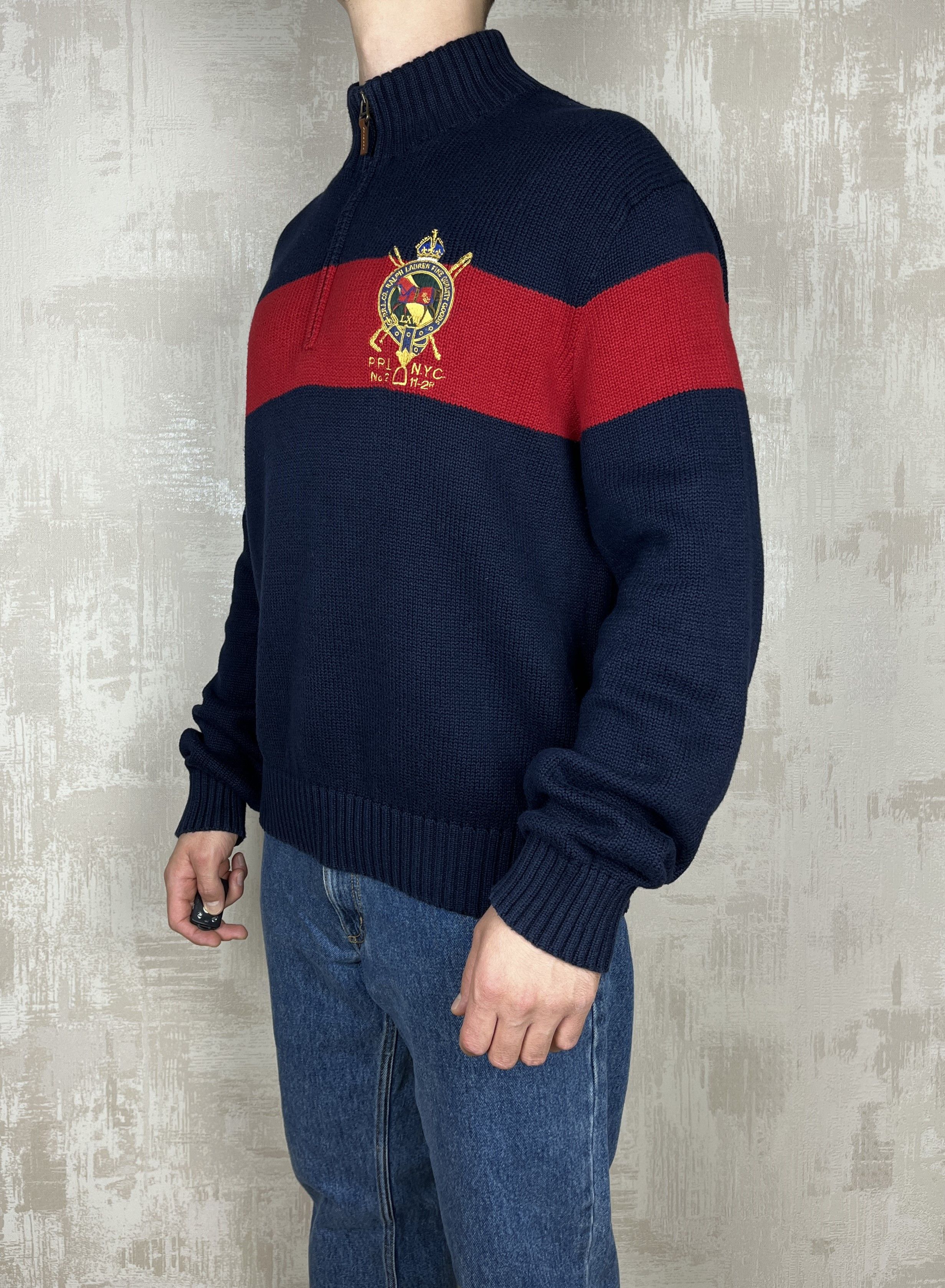 Polo Ralph Lauren Polo Ralph Lauren PRL Club N.Y.C. 1/4 Zip Pullover Sweater Size US XXL / EU 58 / 5 - 5 Thumbnail