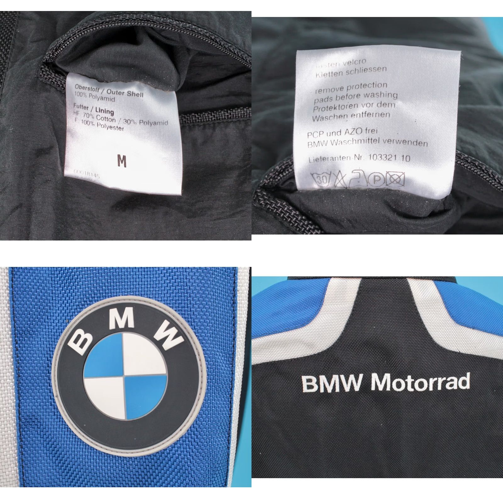 BMW BMW Motorrad Motorcycle Jacket Black Blue Riding Jacket Sz M Motorrad Racing Mens Size US M / EU 48-50 / 2 - 8 Thumbnail