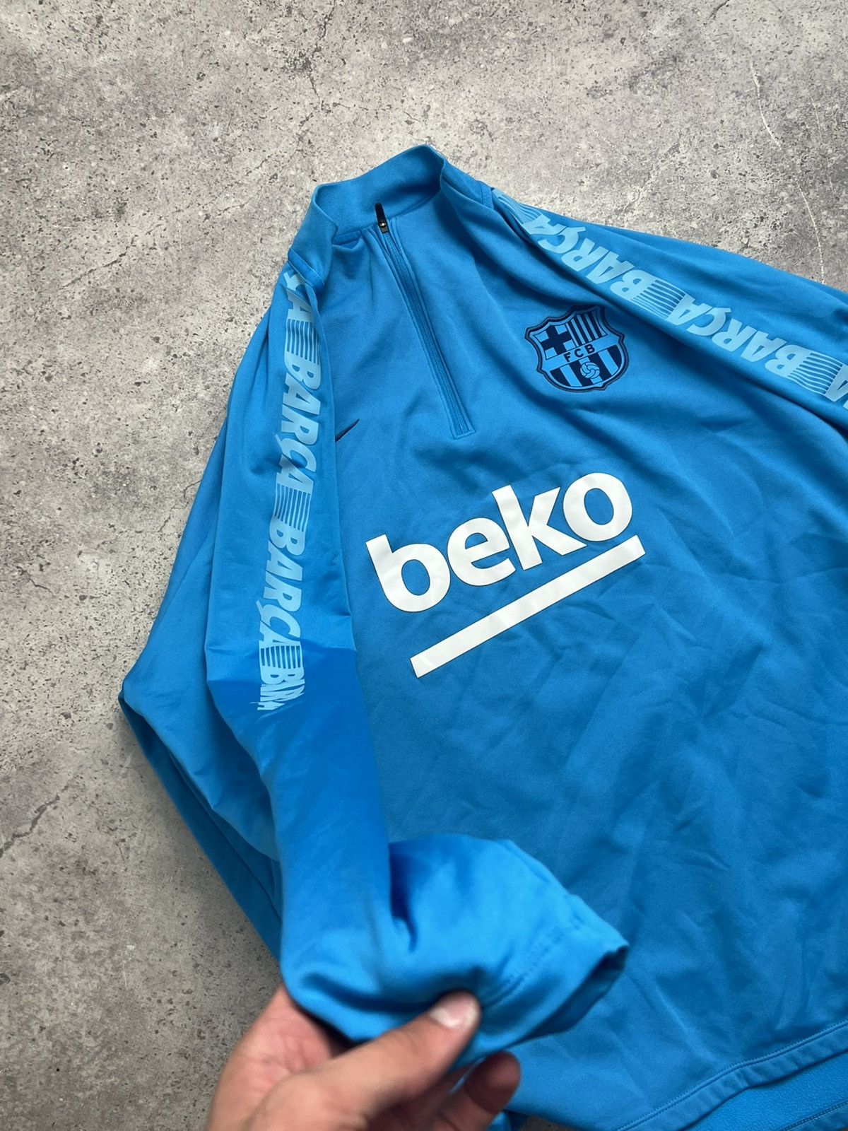 Nike Fc Barcelona Nike training fleece long sleeve top Size US XXL / EU 58 / 5 - 7 Thumbnail