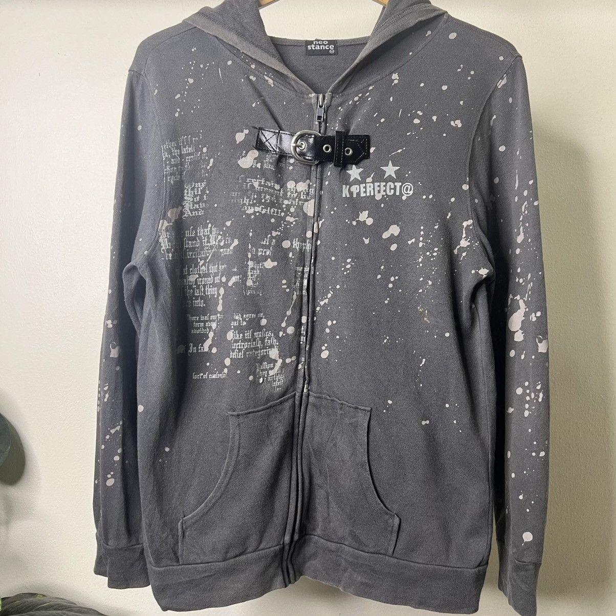 Japanese Brand NEO STANCE PUNK BUCKLE HOODIE ZIPER SWEATSHIRT Size US M / EU 48-50 / 2 - 2 Thumbnail