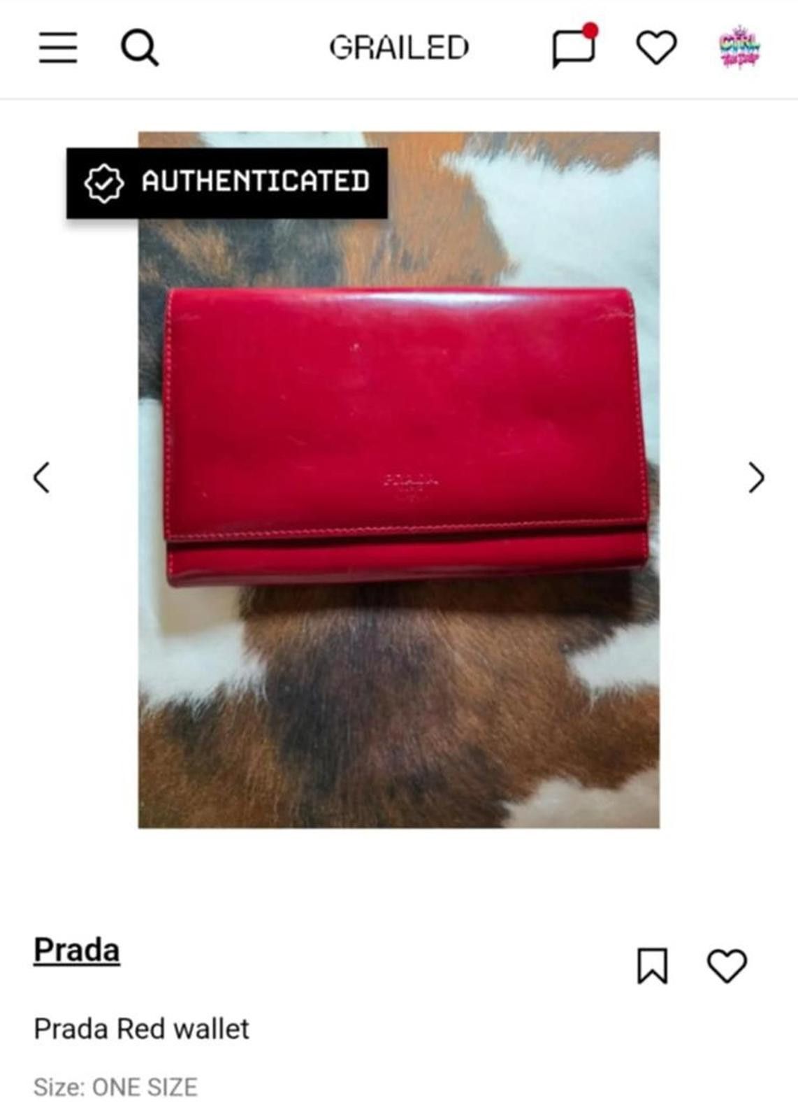 Prada Red Prada Wallet Size ONE SIZE - 1 Thumbnail