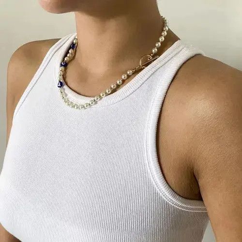 Jewelry × Vintage Streetwear Pearl Necklace Jewerly y2k Size ONE SIZE - 3 Thumbnail