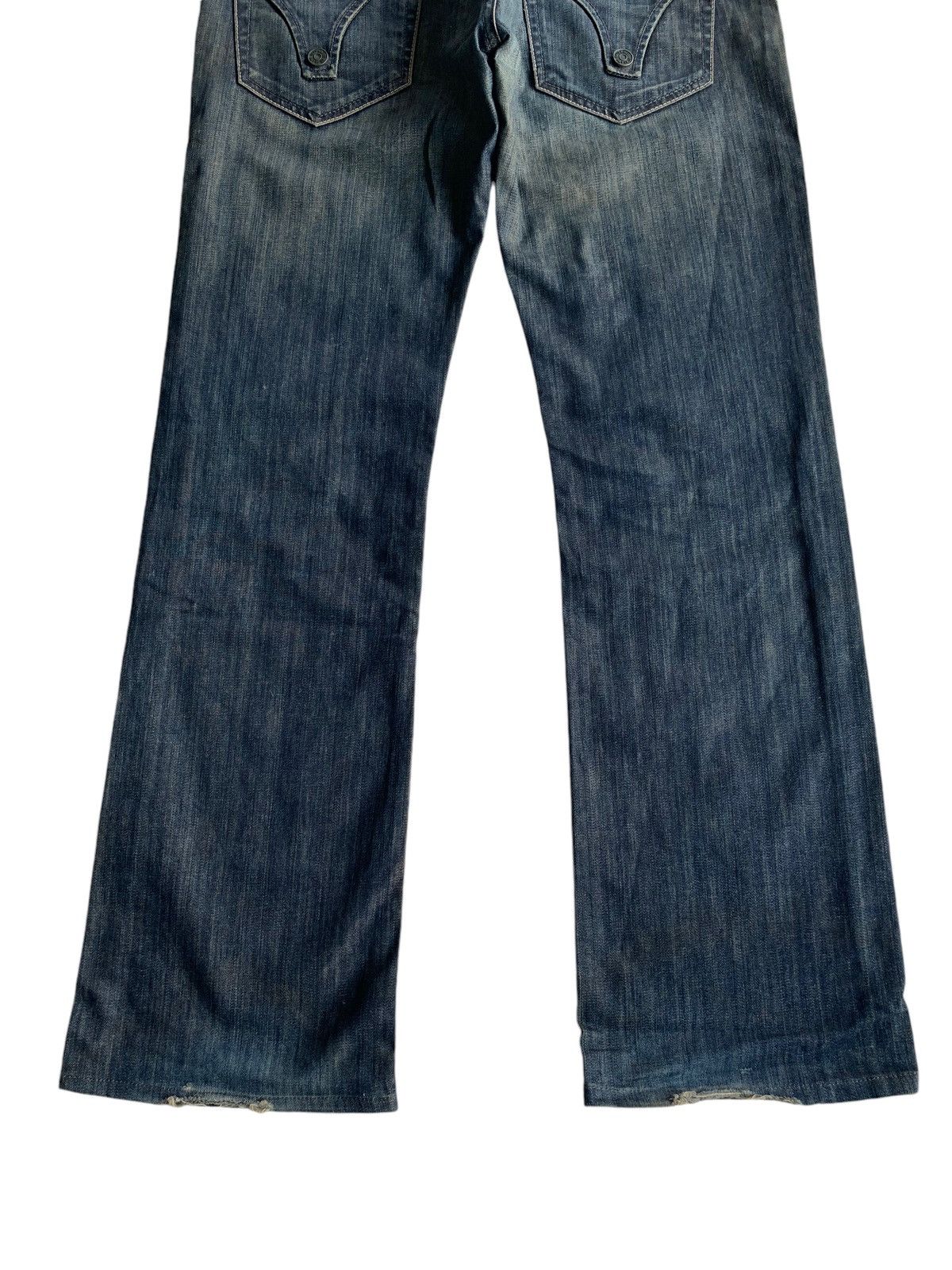Tornado Mart FLARE Taverniti So Jeans Punk Style Distressed Denim☠️🎌 Size US 33 - 7 Thumbnail