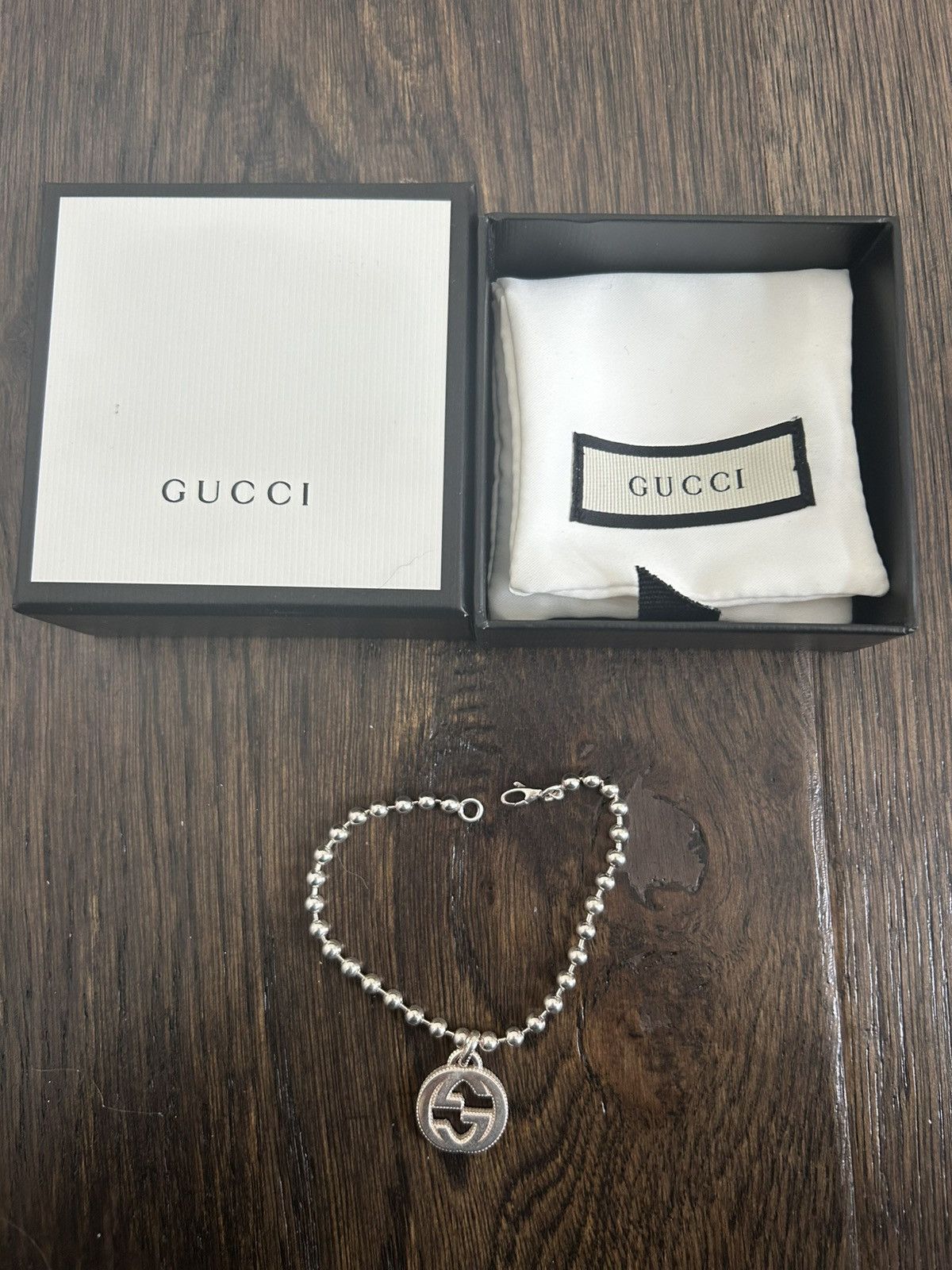 Gucci GUCCI interlocking G sterling silver bracelet! Size ONE SIZE - 2 Thumbnail