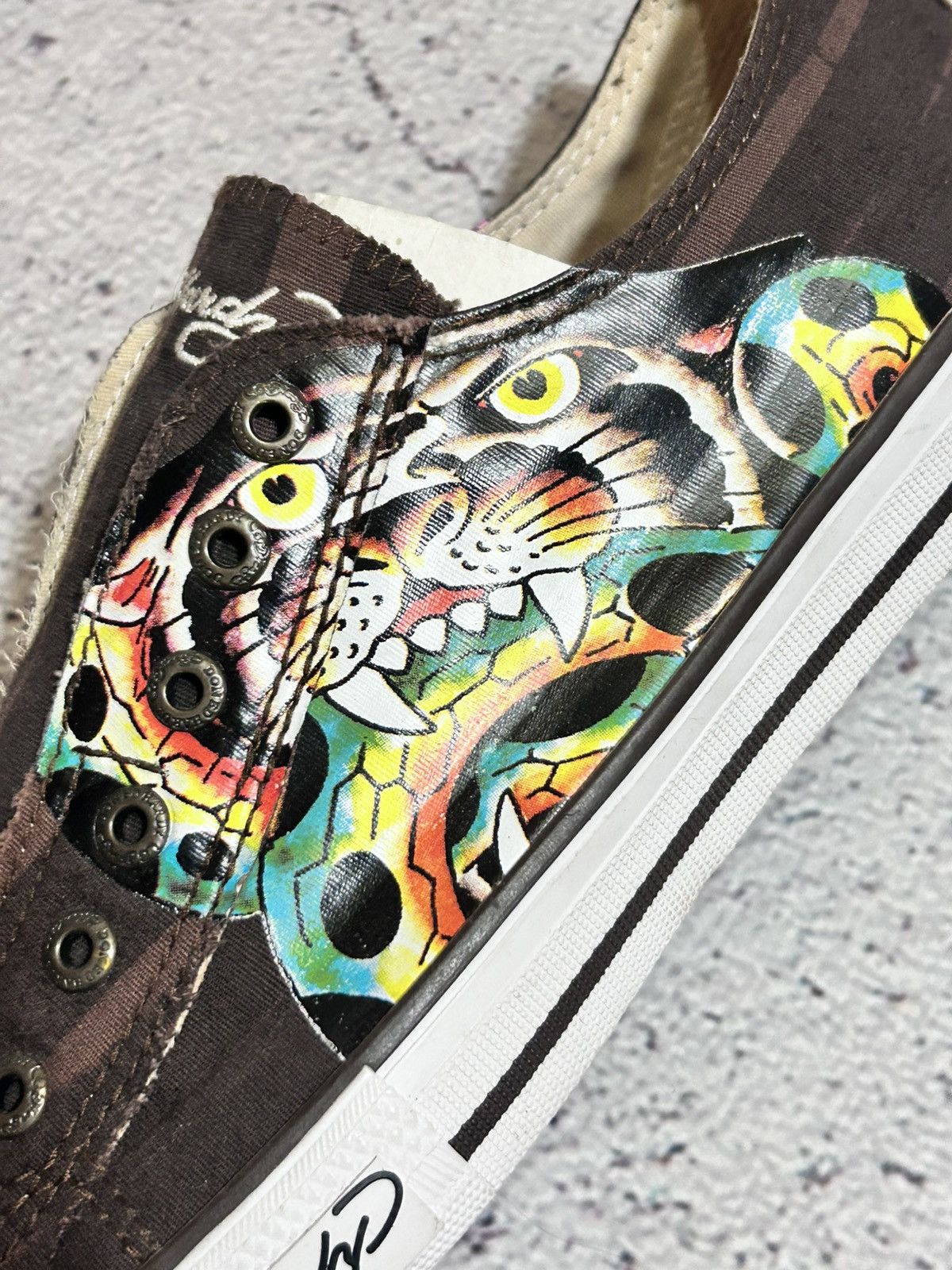 Ed Hardy Ed Hardy Brown Sneakers Slip Vintage Y2K avant garde Size US 10.5 / EU 43-44 - 10 Thumbnail