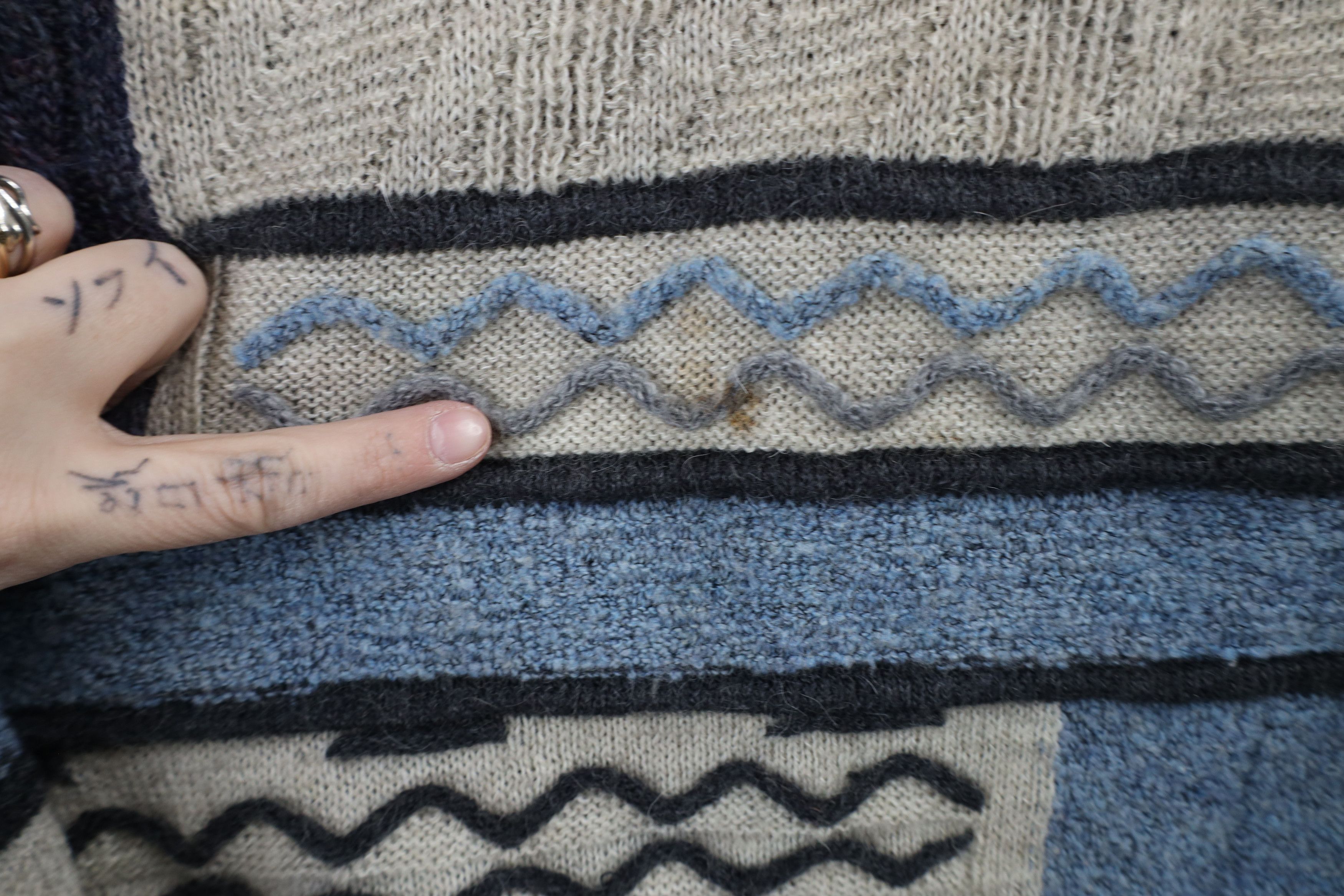 Vintage Vintage 90s Coogi Style Knit Geometric Crewneck Sweater Size US XL / EU 56 / 4 - 6 Thumbnail