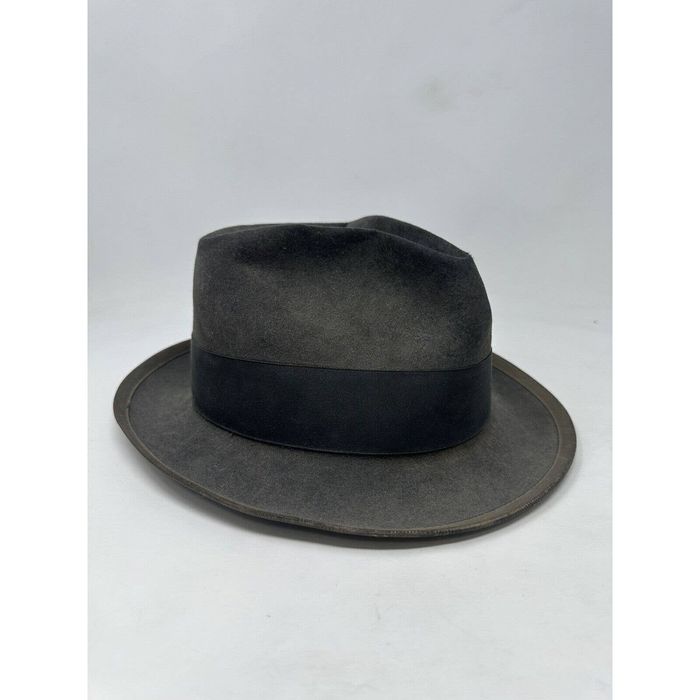 Stetson True Vintage 1930s Royal Stetson Black Felt Fedora Hat Small
