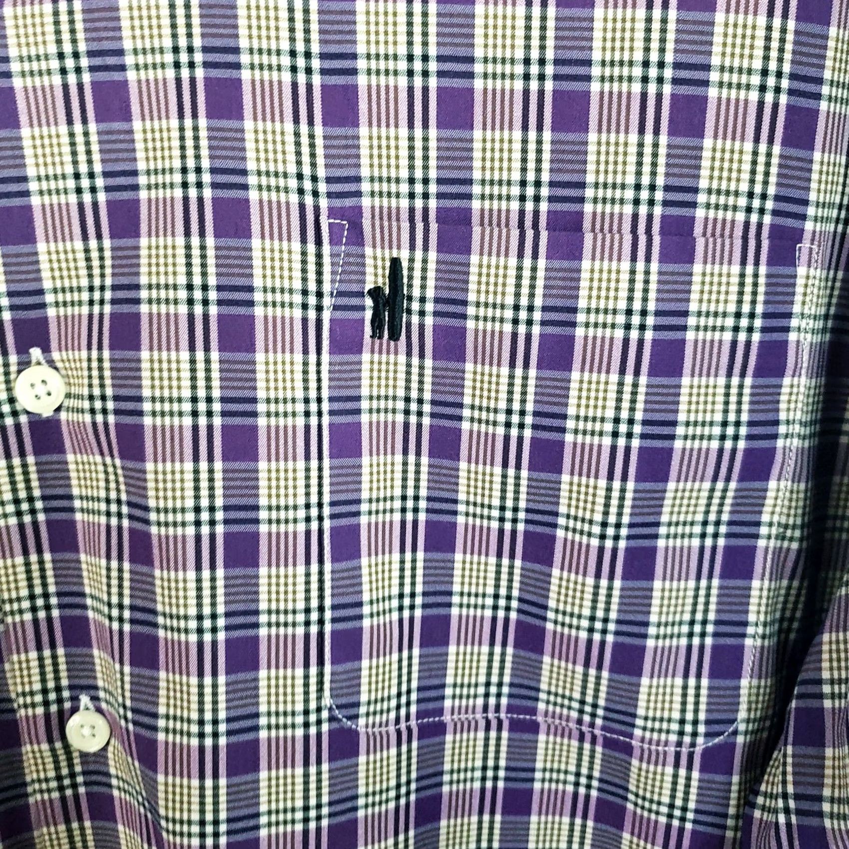 johnnie-O johnnie-O Shirt Men's XL Blue Purple Check Long Sleeve Button Up Casual Size US XL / EU 56 / 4 - 7 Thumbnail