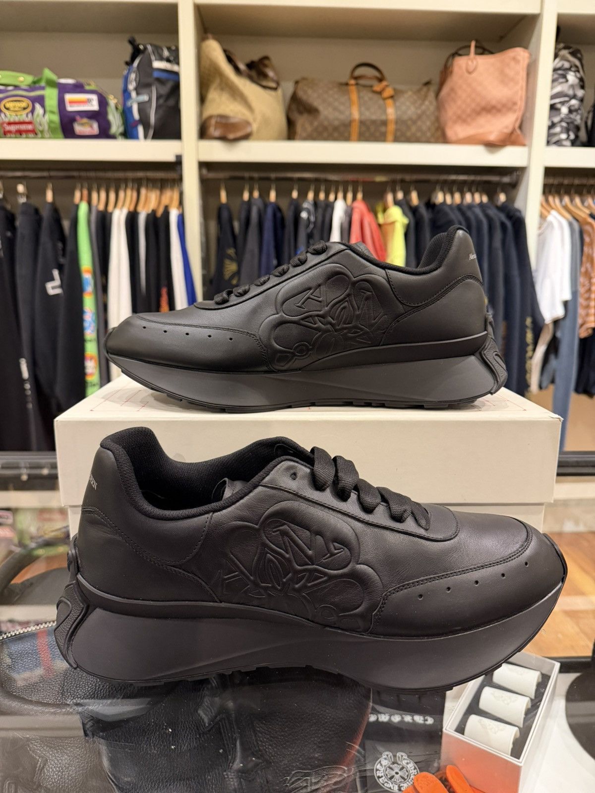 Alexander McQueen Alexander McQueen Spirit Runner Sneaker - Black Size US 13 / EU 46 - 1 Thumbnail