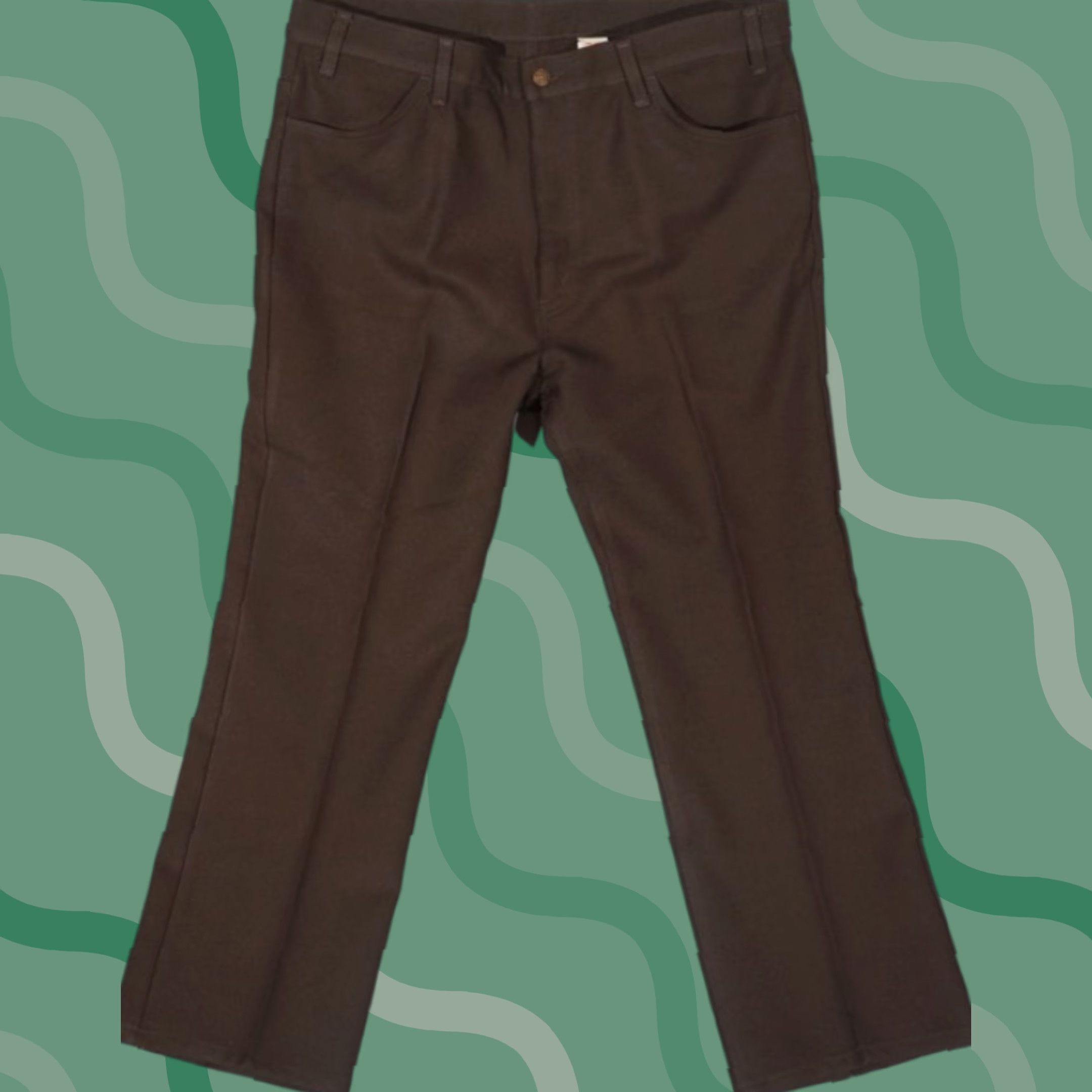 Levi's VINTAGE Levi's Boot Cut Poly Pants 42X32 Regular Mens Brown Size US 42 / EU 58 - 1 Thumbnail