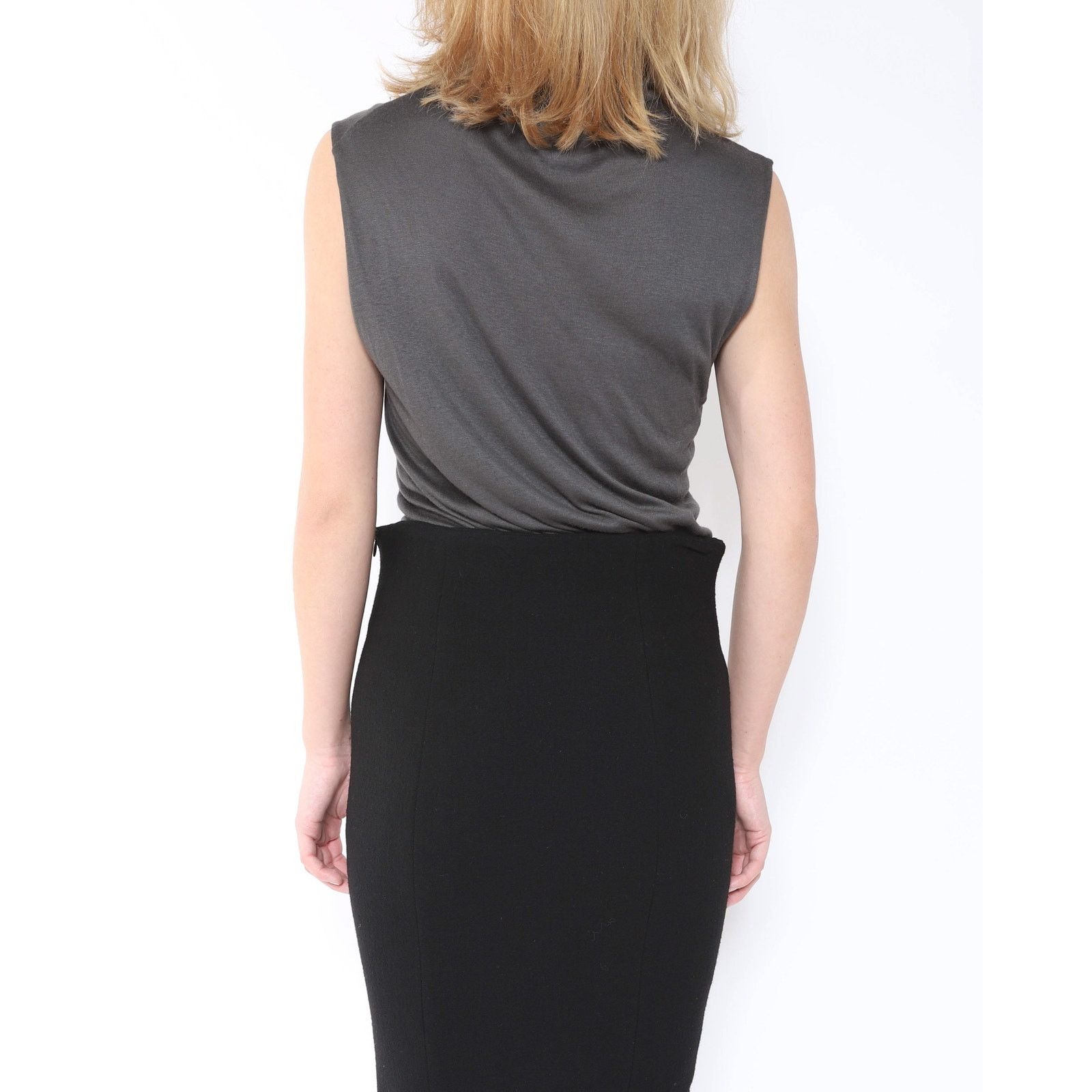Haider Ackermann FW10 Draped Sleeveless Top in Grey Wool Size XS / US 0-2 / IT 36-38 - 2 Thumbnail