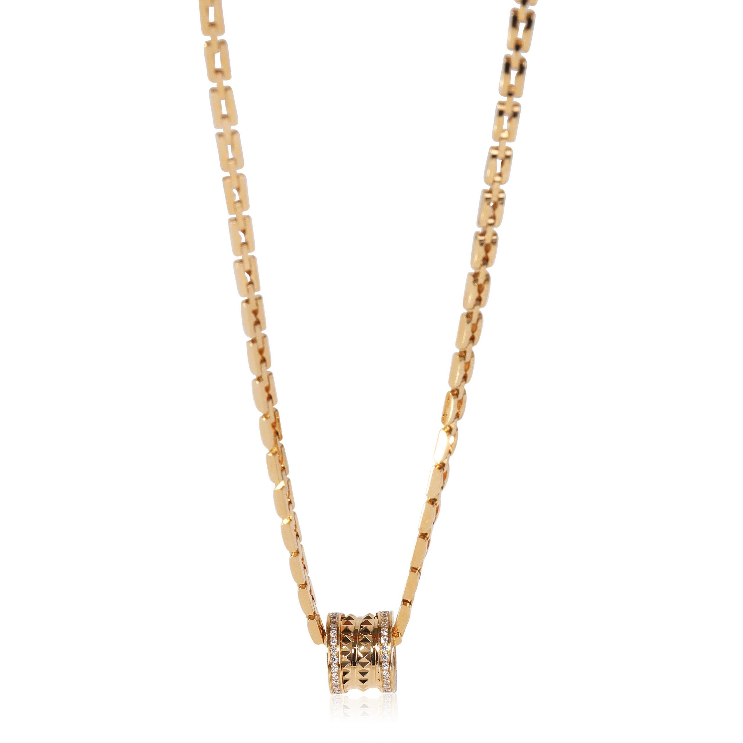 image of Bvlgari B.zero1 Diamond Pendant In 18K Yellow Gold 0.29 Ctw, Women's