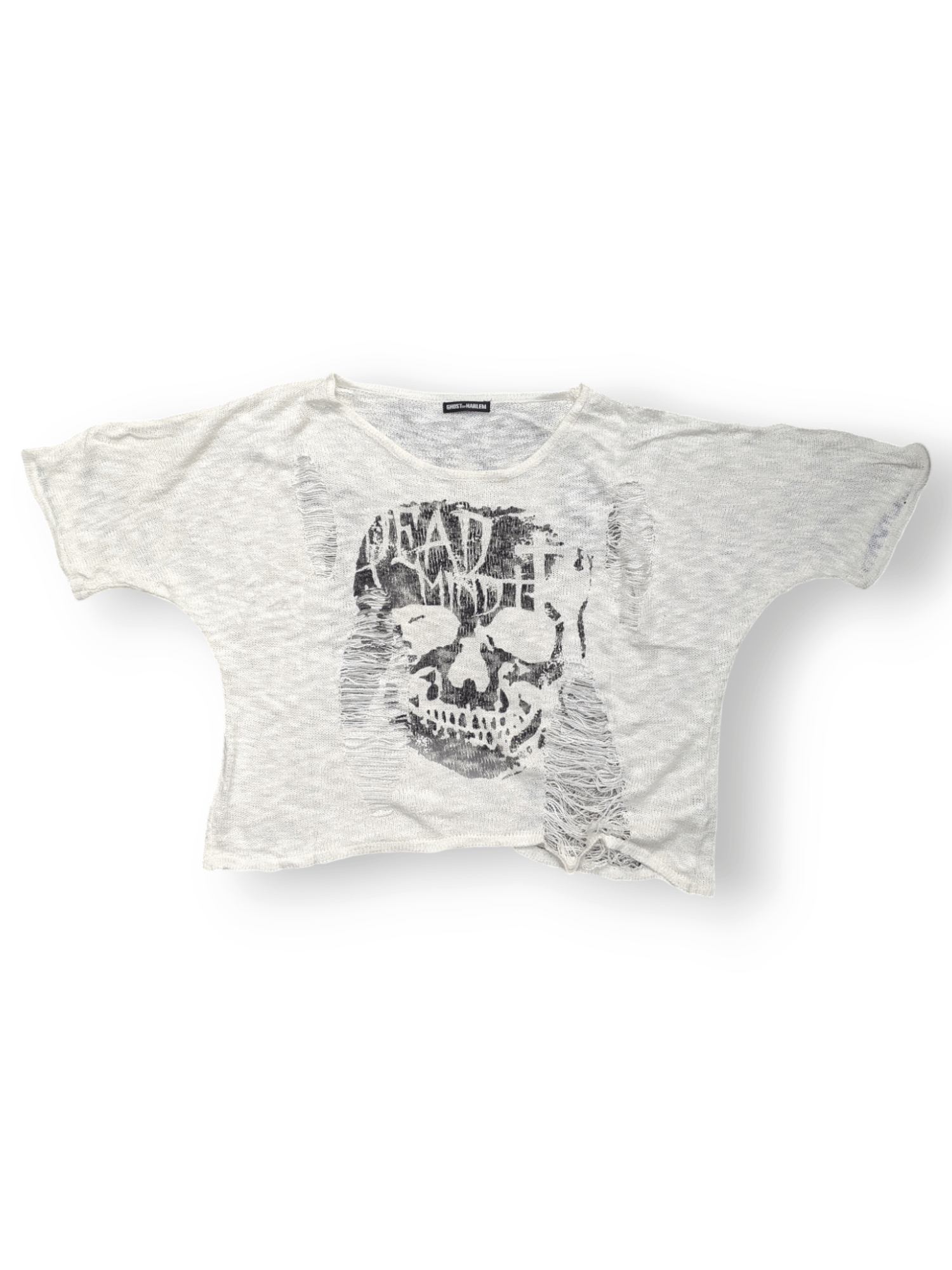 Vkei Skull Cyber Grunge Ghost of Harlem Distressed Knit