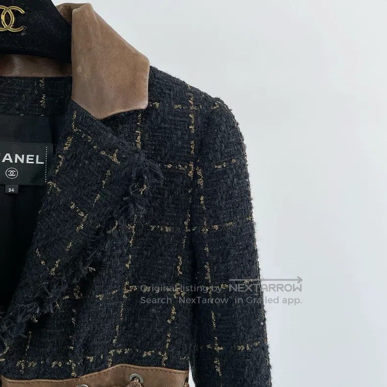 Chanel Black zongzi waist strap jacket