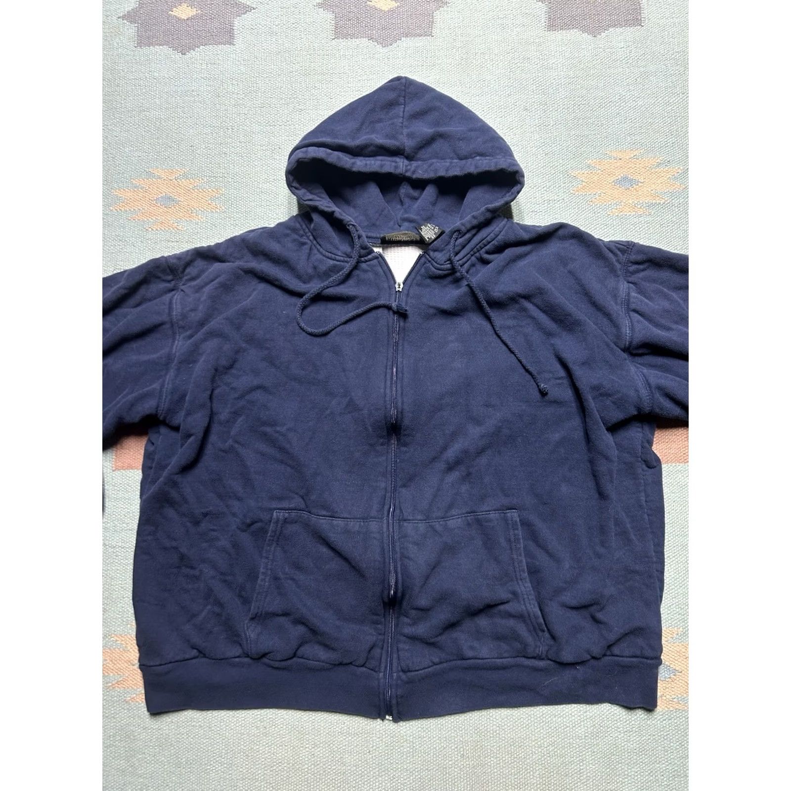 Doublet VINTAGE Highland Outfitters Hoodie Blue XL Warmth Thermal Knit Double Face Navy Full Zip Mens Size US XL / EU 56 / 4 - 2 Thumbnail
