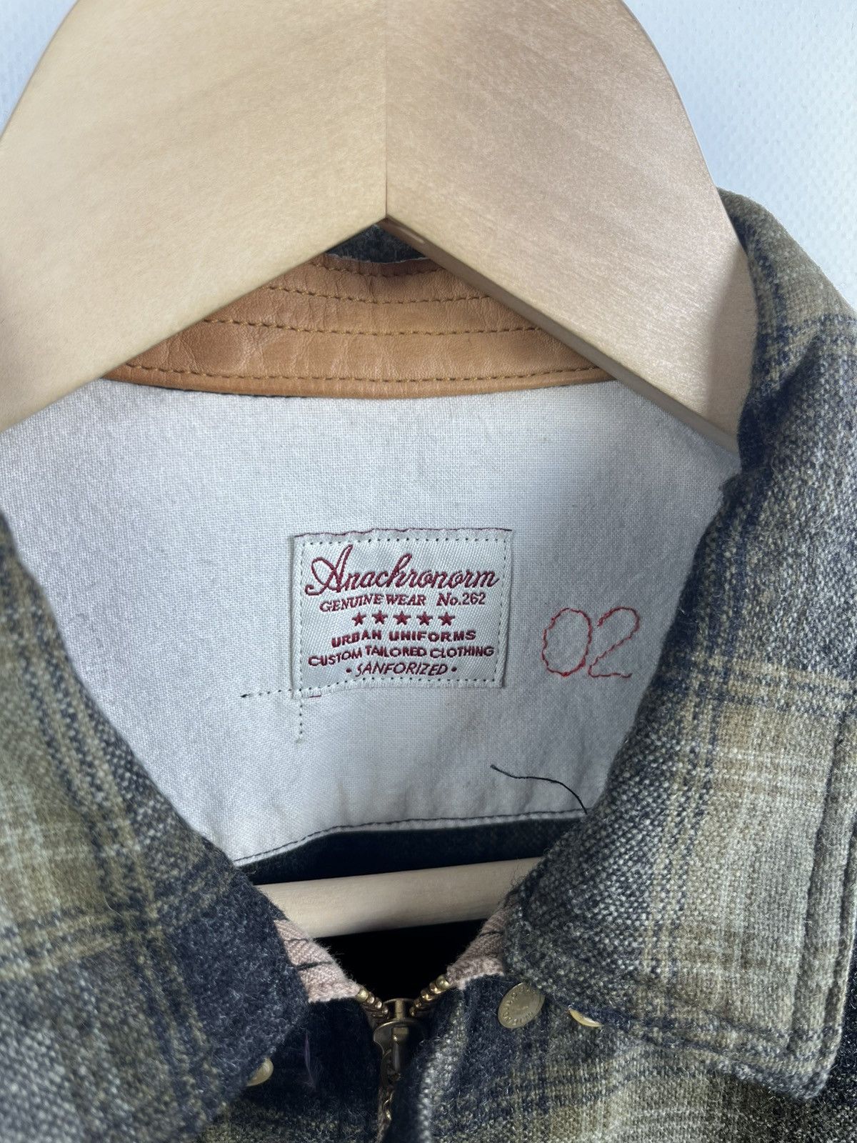 ANACHRONORM ANACHRONORM flannel leather shirt size m made japan Size US M / EU 48-50 / 2 - 12 Thumbnail