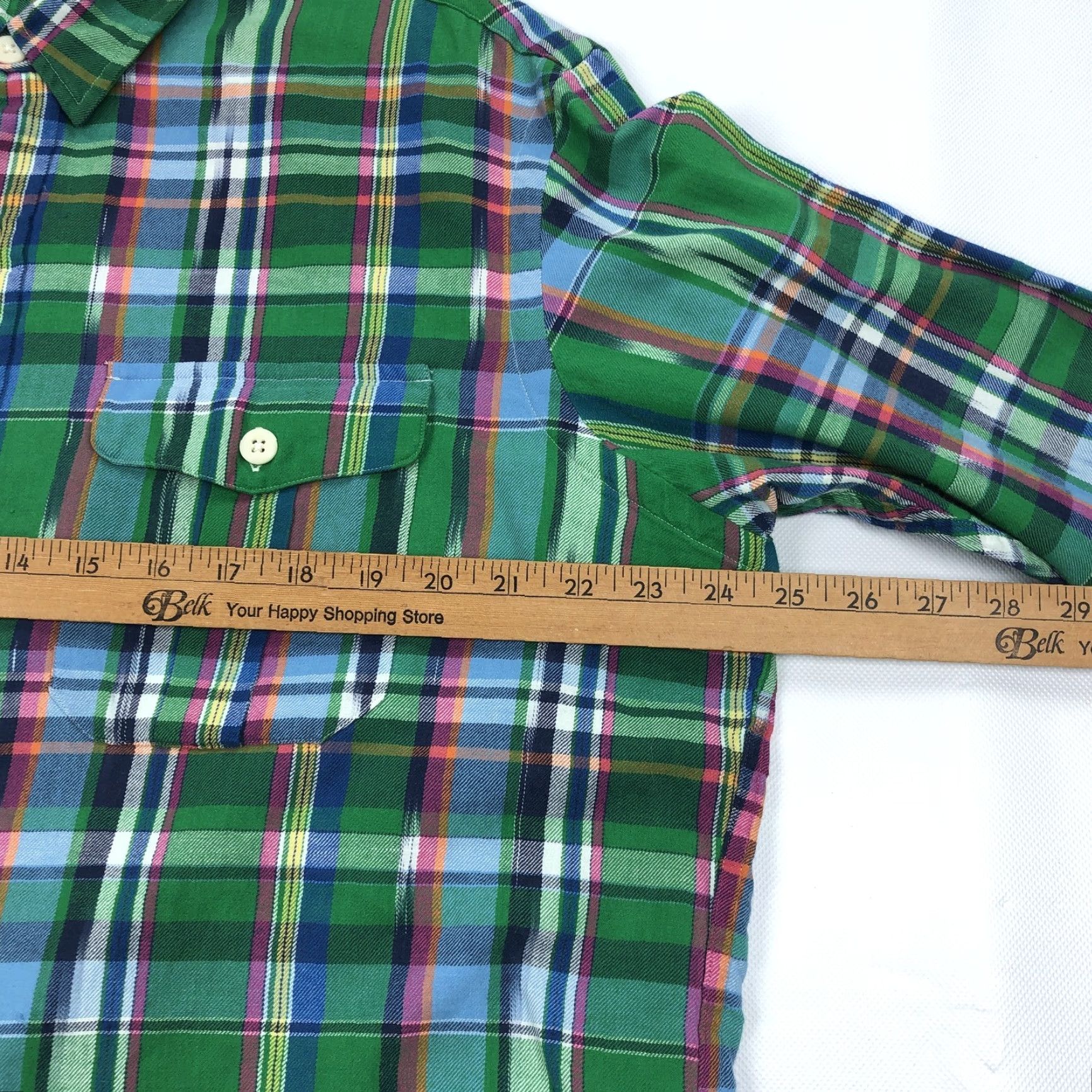 Polo Ralph Lauren Polo Ralph Lauren Men's XL Green Plaid Button-Down Flannel Shirt Long Sleeve Size US XL / EU 56 / 4 - 5 Thumbnail