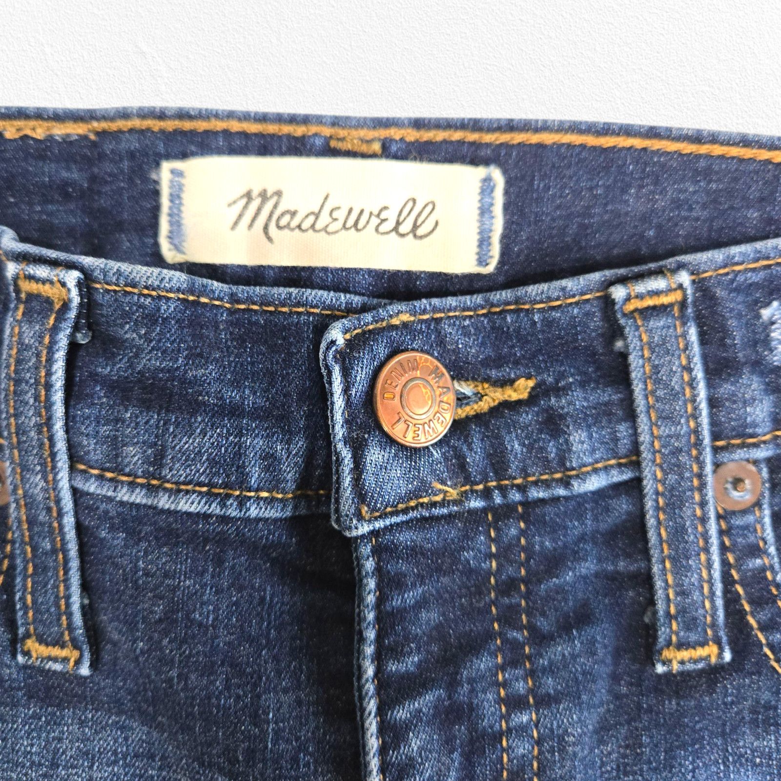 Madewell Madewell Dark Wash 10" High-Rise Skinny Jeans Size 24 Size 24" / US 00 / IT 34 - 4 Thumbnail