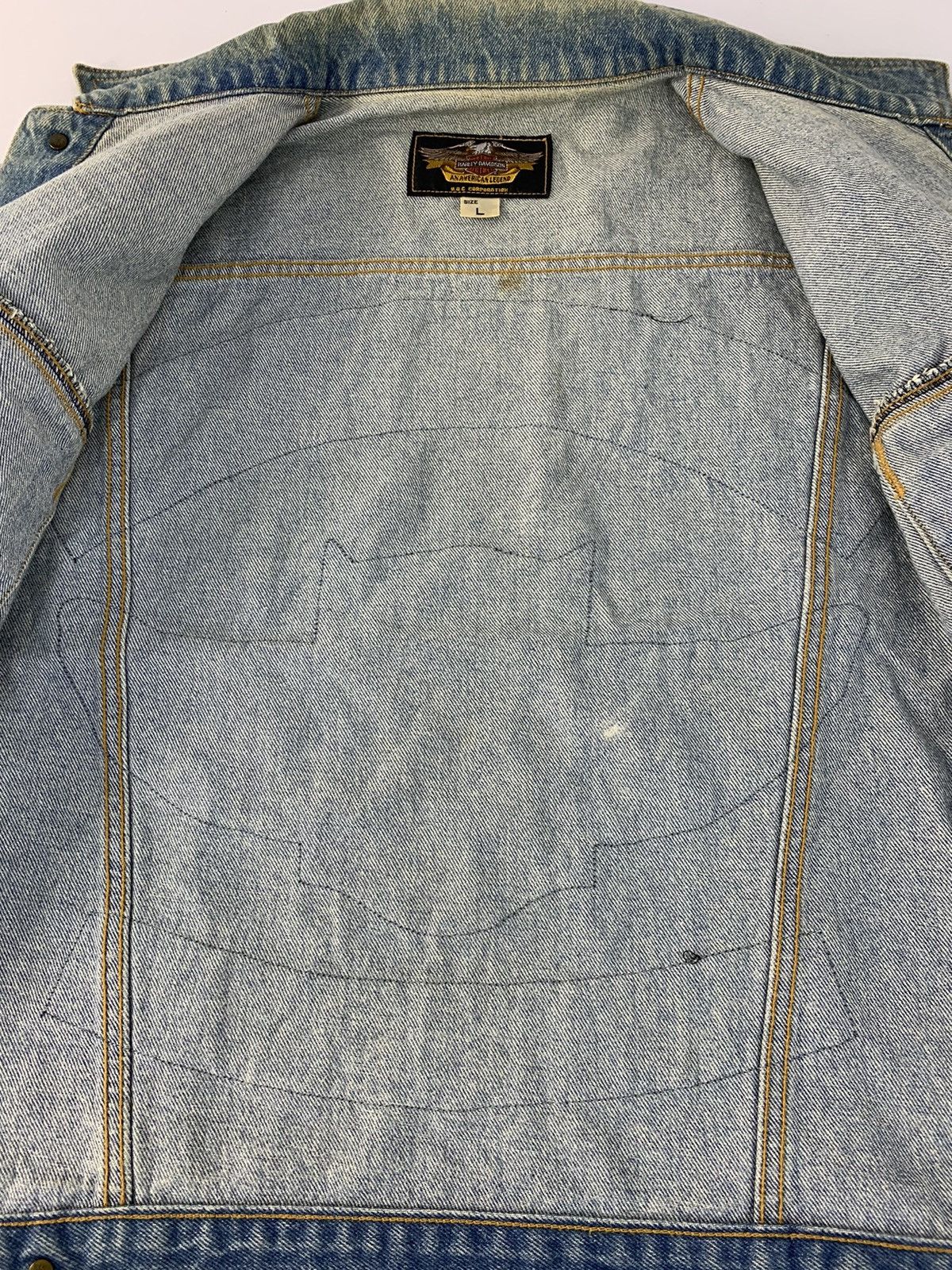 Harley Davidson 90s Harley Davidson Take To Open Road Indigo Denim Jacket Size US L / EU 52-54 / 3 - 8 Thumbnail