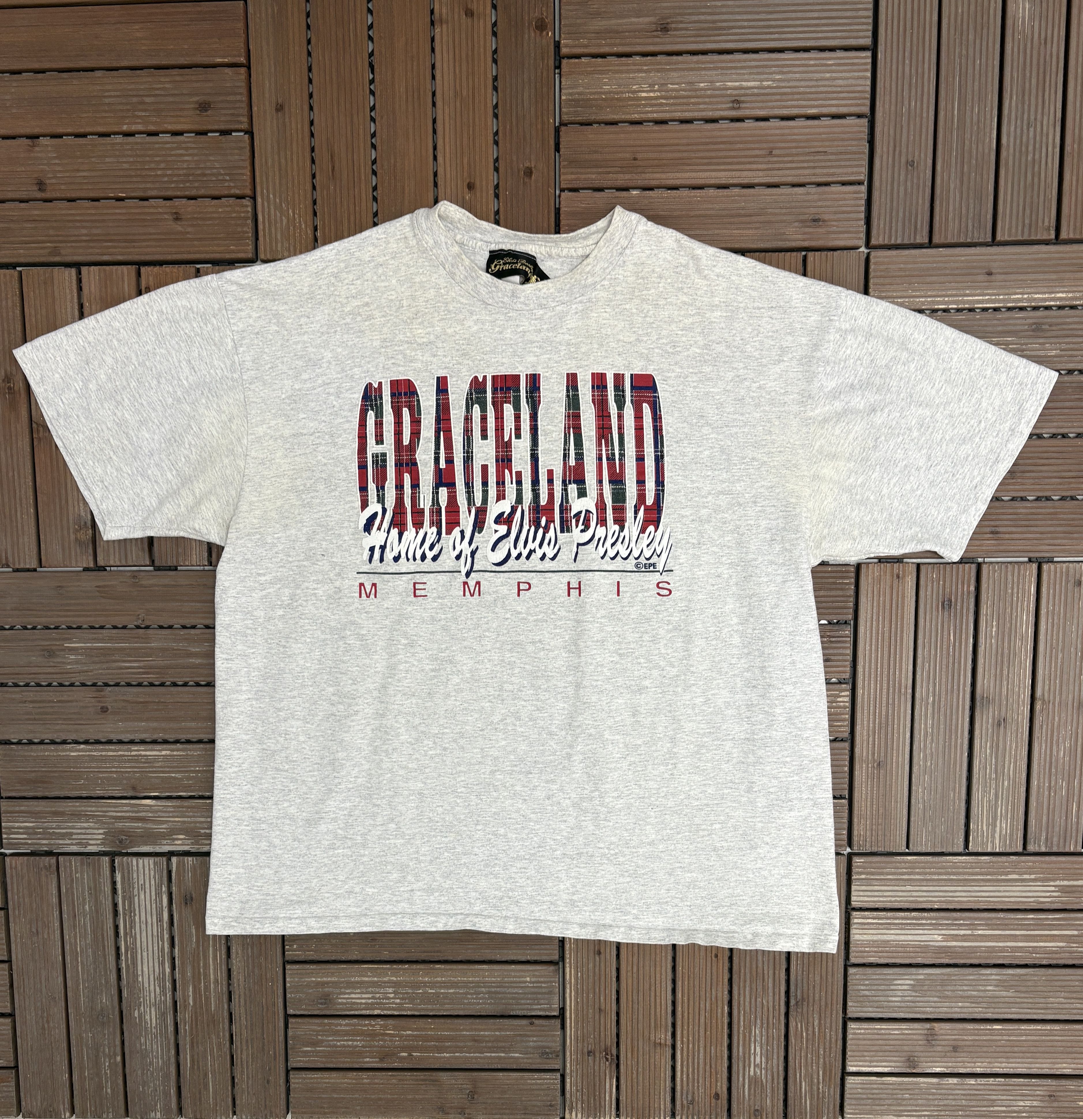Vintage Graceland Home Of Elvis Presley Vintage Grey T-Shirt Tee Size US XXL / EU 58 / 5 - 1 Thumbnail