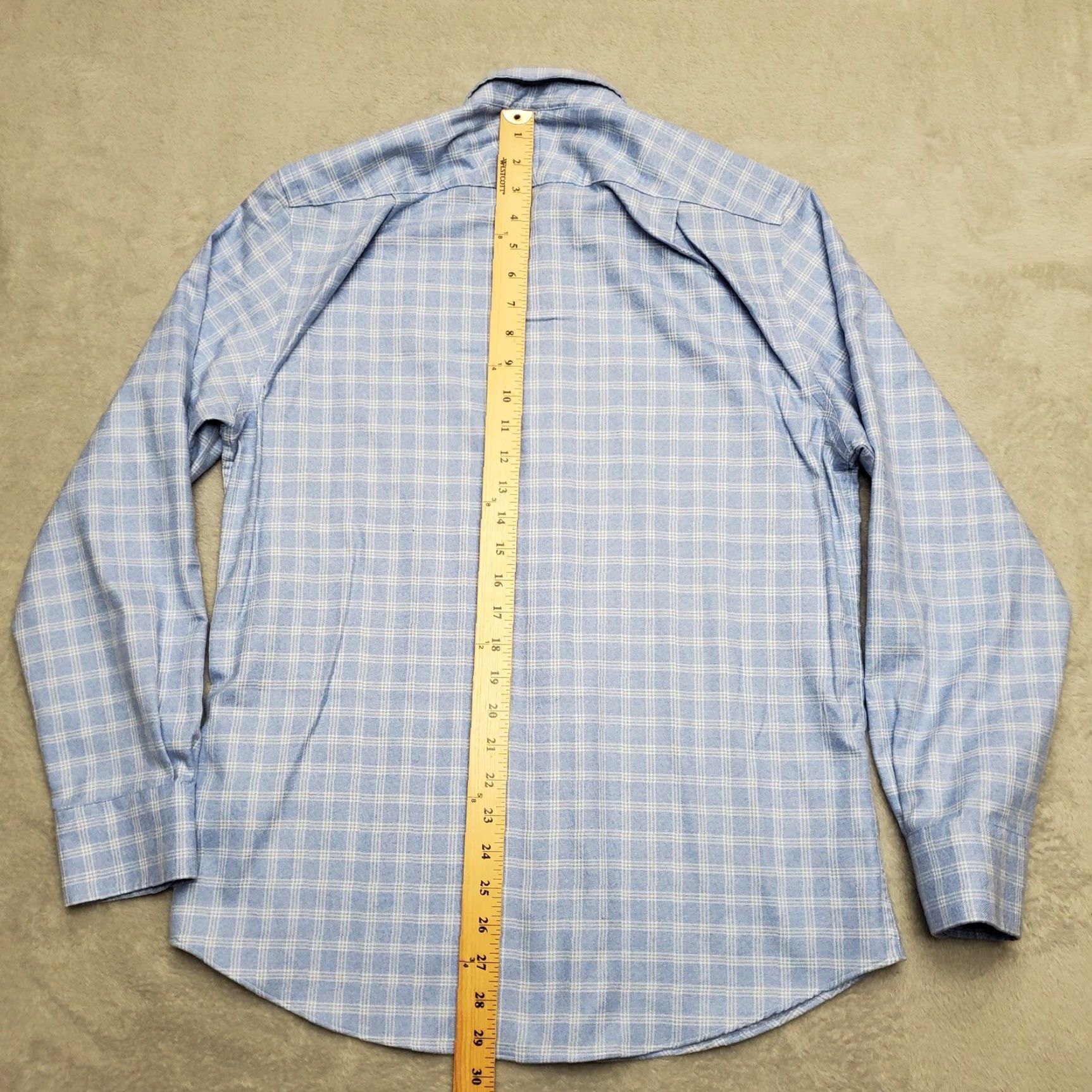 Charles Tyrwhitt VINTAGE Charles Tyrwhitt Shirt Mens Medium Blue Plaid Long Sleeve Non Iron Slim Casual Size US M / EU 48-50 / 2 - 6 Thumbnail
