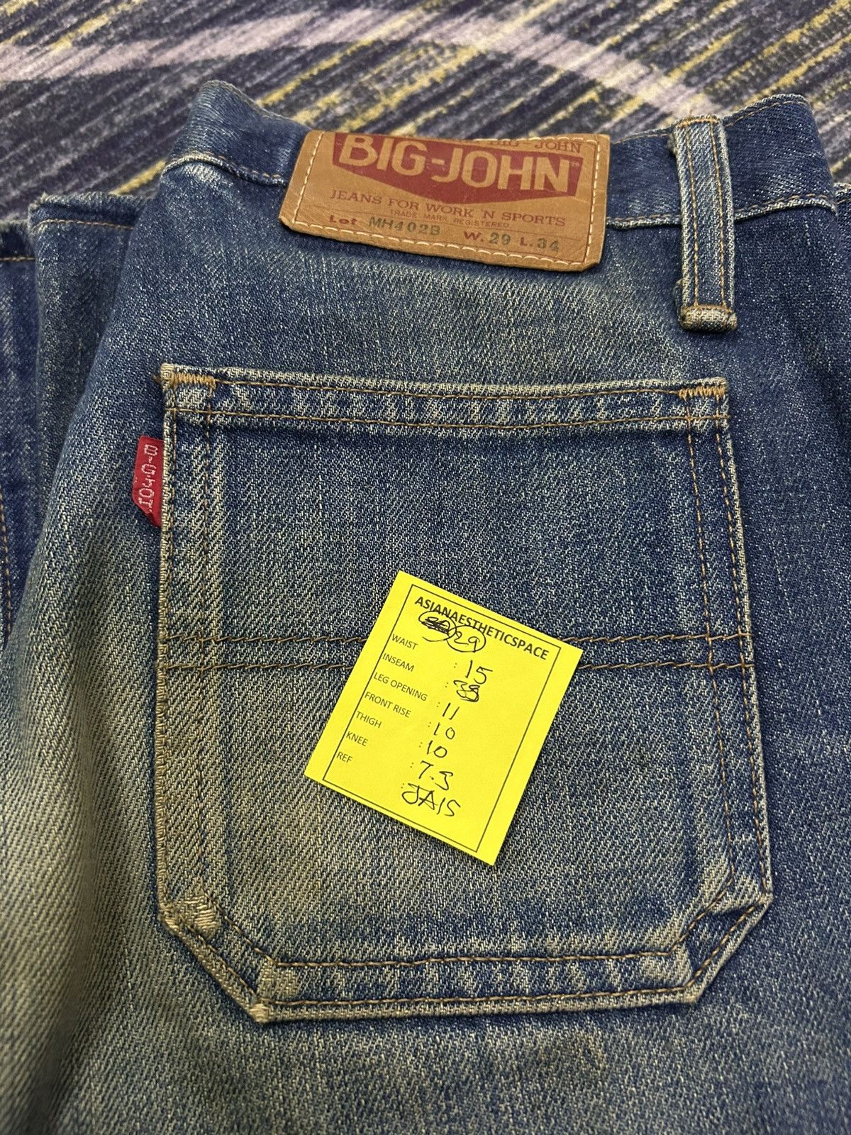 Big John Vintage 80s Big John Bell Bottom Mid Rise Mud Washed Size US 29 - 20 Thumbnail