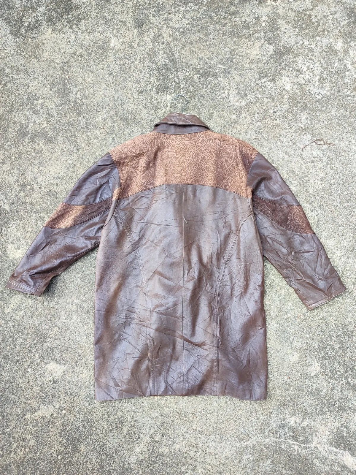 Genuine Leather Vintage Lamandora Two-Tone Leather Coat – Made in Japan Size US M / EU 48-50 / 2 - 6 Thumbnail