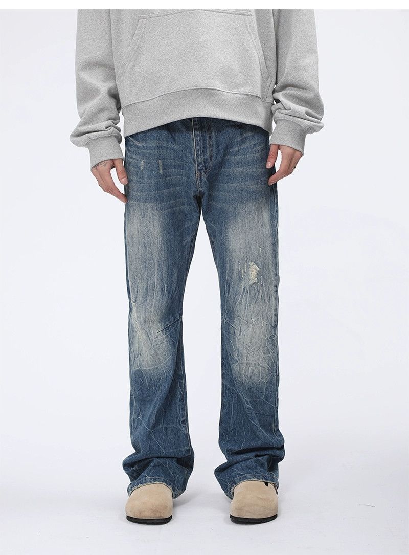 damaged washed faded y2k retro jeans