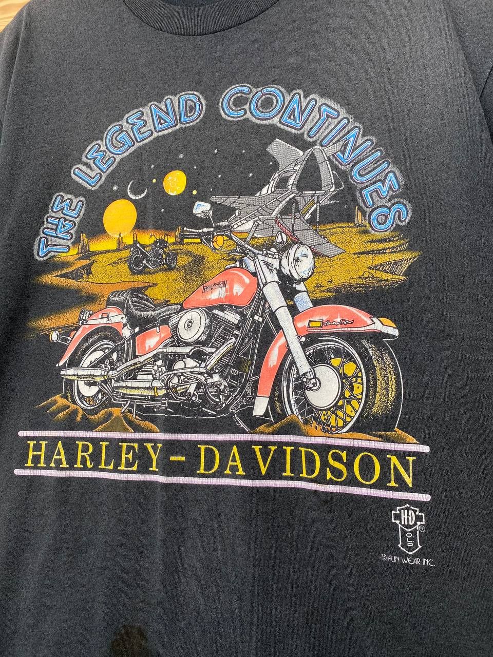 Harley Davidson Vtg 90s Harley Davidson The Legend Continues Fun Wear Tee Size US L / EU 52-54 / 3 - 2 Thumbnail