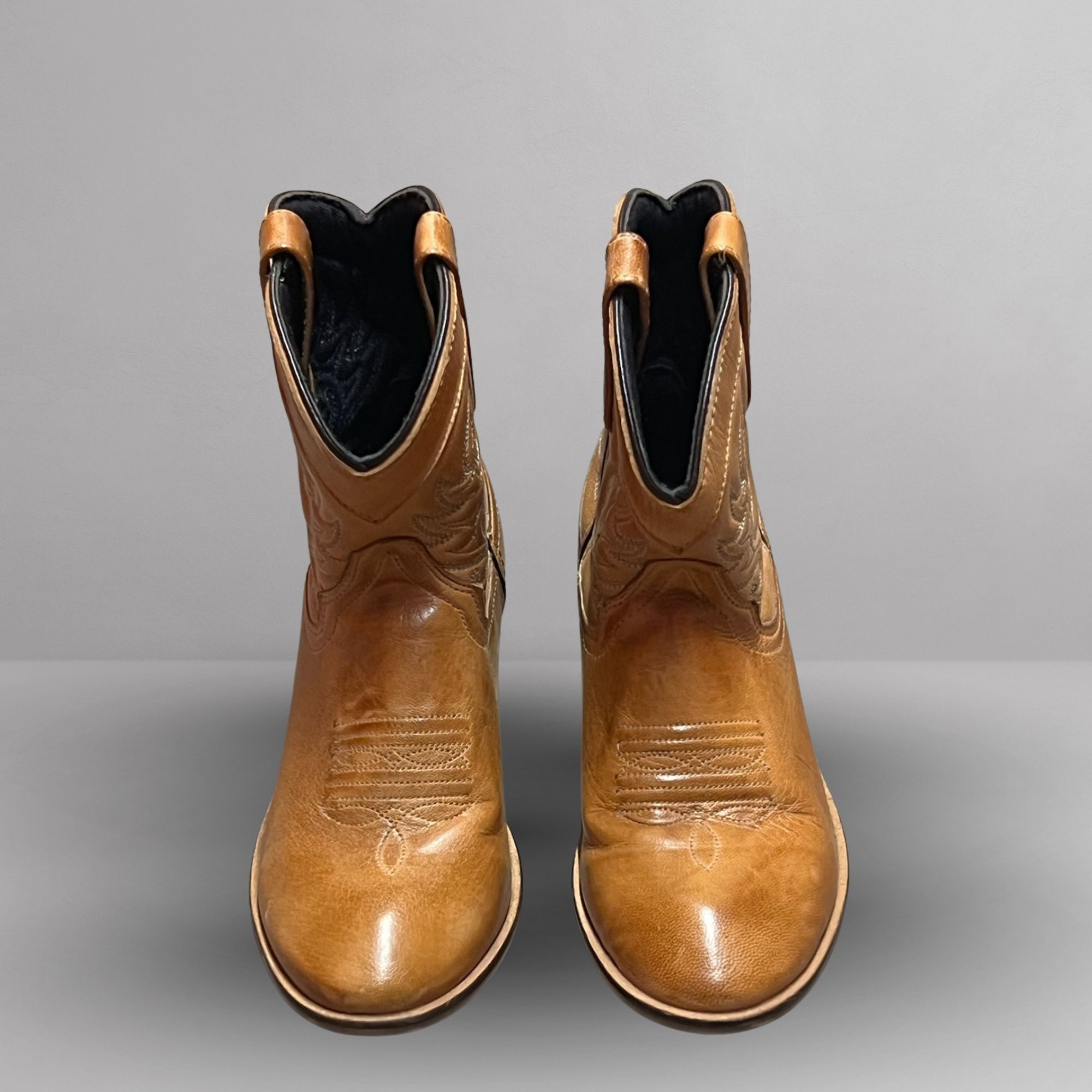 Dingo1969 Dingo Women’s Willie Western Boots – Brown Leather Cowboy Bo Size US 7.5 / IT 37.5 - 4 Thumbnail