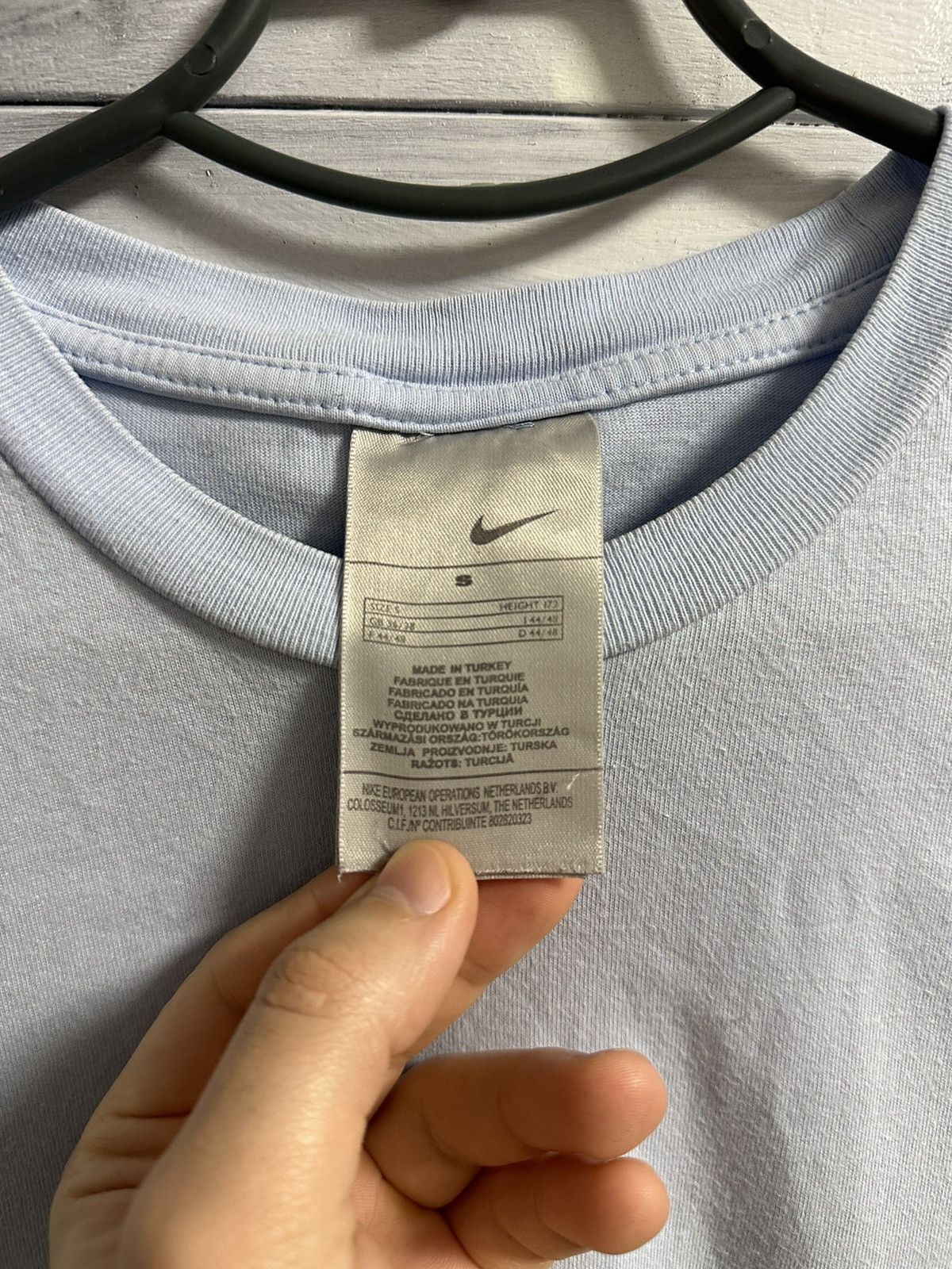 Nike Rare Vintage T-Shirt Nike Small Swoosh Drill Y2K Size US S / EU 44-46 / 1 - 7 Thumbnail