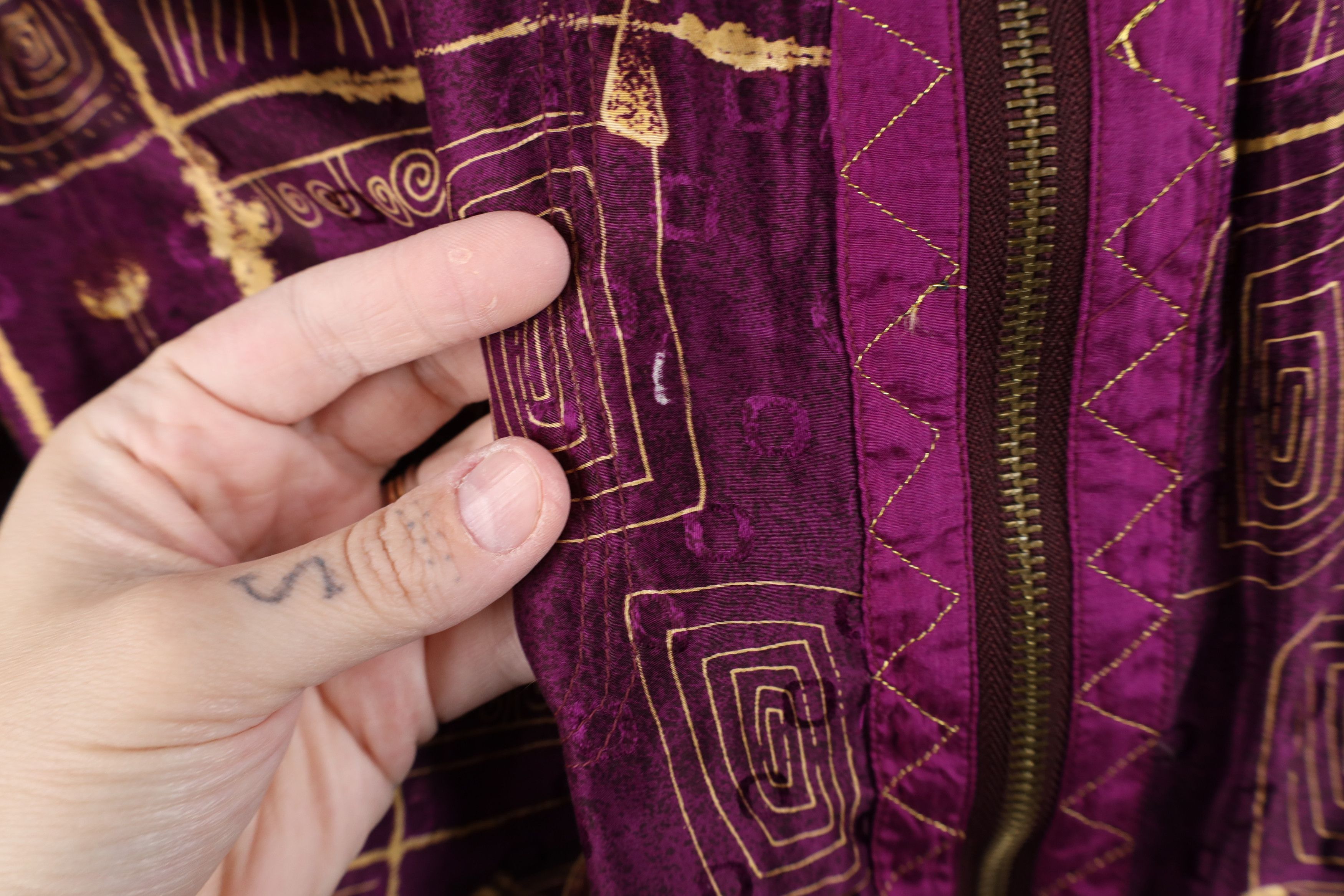 Vintage Vintage 90s Streetwear Flower Silk Full Zip Bomber Jacket Size M / US 6-8 / IT 42-44 - 7 Thumbnail