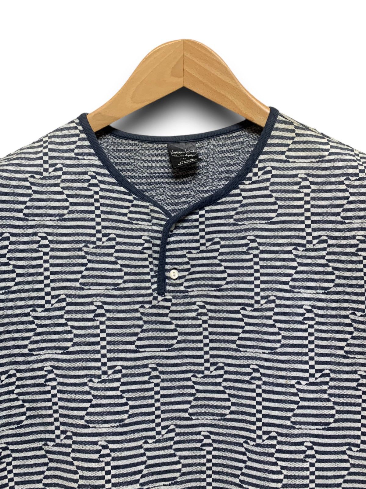 Designer × Japanese Brand × Number (N)ine NUMBER (N)INE STRIPES GUITAR MONOGRAM JAPANESE BRAND SHIRT Size US L / EU 52-54 / 3 - 5 Thumbnail