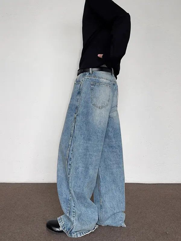 VIBE Wide Leg Baggy Jeans, Loose Flare Jeans Size US 32 / EU 48 - 4 Thumbnail