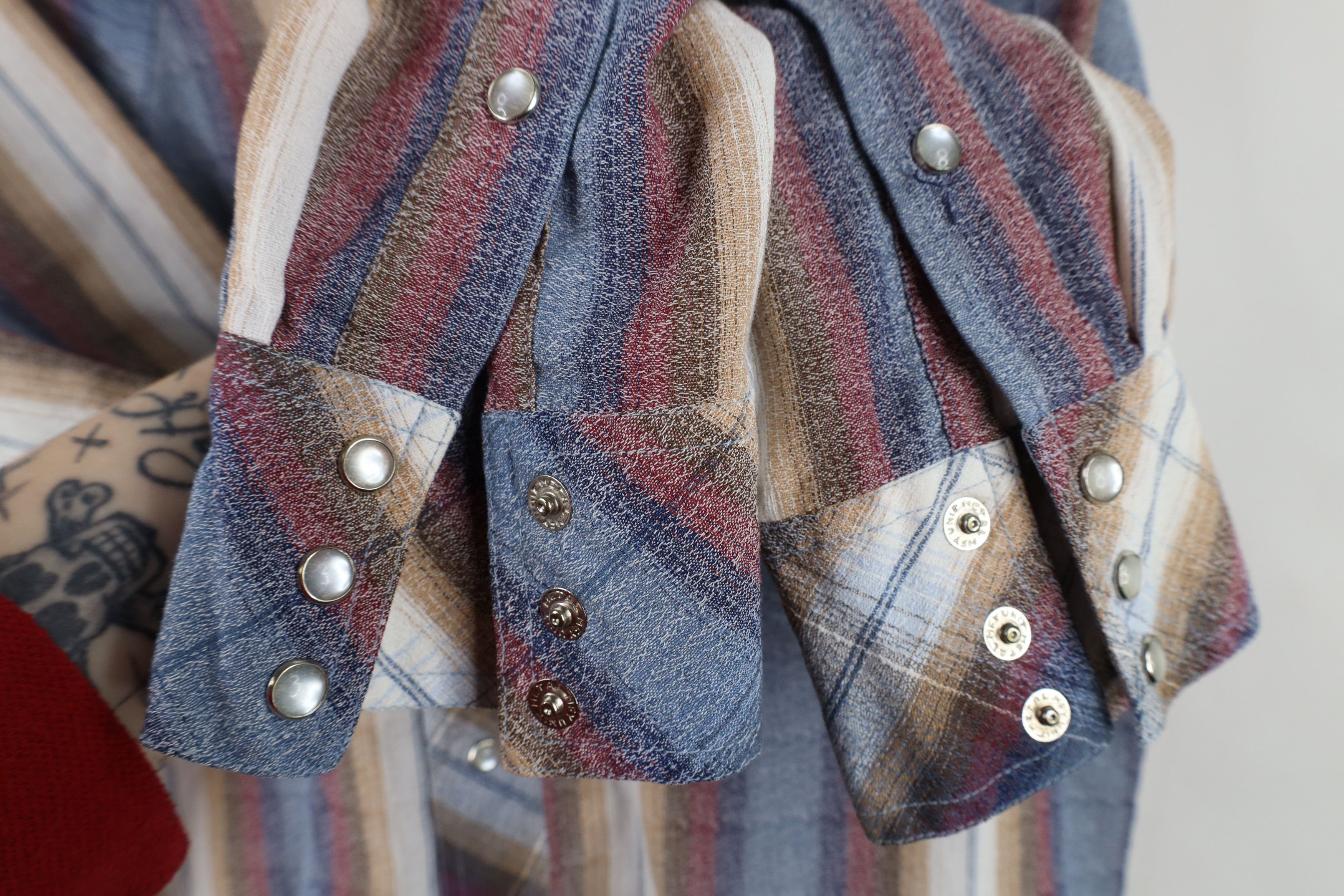 Vintage Vintage 70s Streetwear Striped Western Snap Button Shirt Size US L / EU 52-54 / 3 - 9 Thumbnail