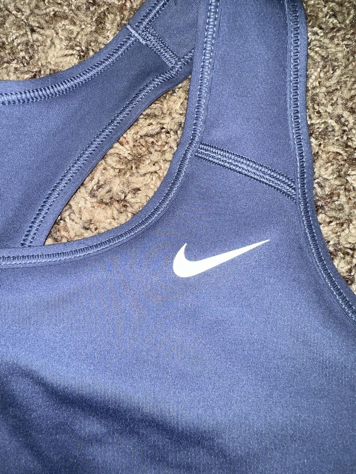 Nike Nike Pro Swoosh Diffused Blue Medium Support Bra Women's (Non PAD) Sample Size ONE SIZE - 2 Thumbnail